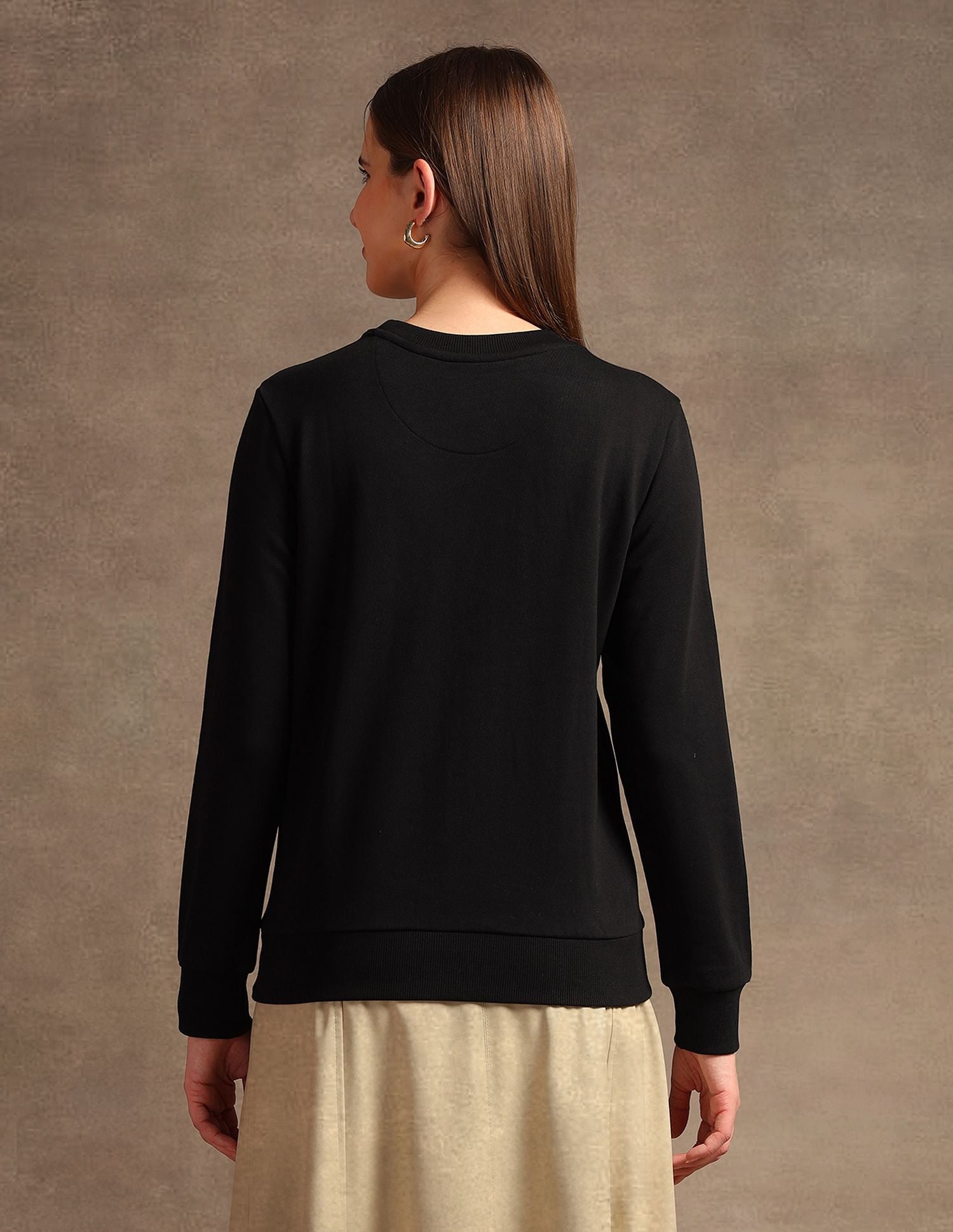 Drop Shoulder Appliqued Sweatshirt Black - U.S. POLO ASSN. | Large