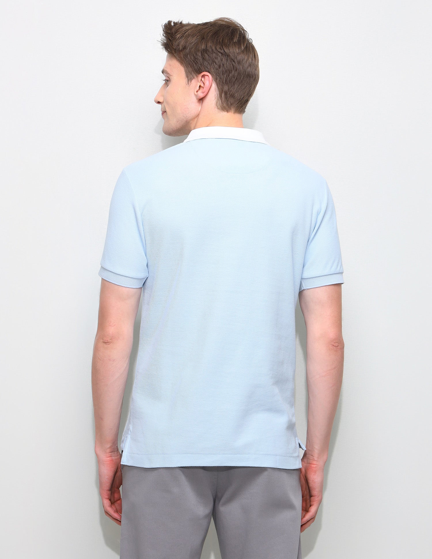 Brand Embroidered Slim Fit Polo Shirt Light Blue - U.S. Polo Assn. India | Large