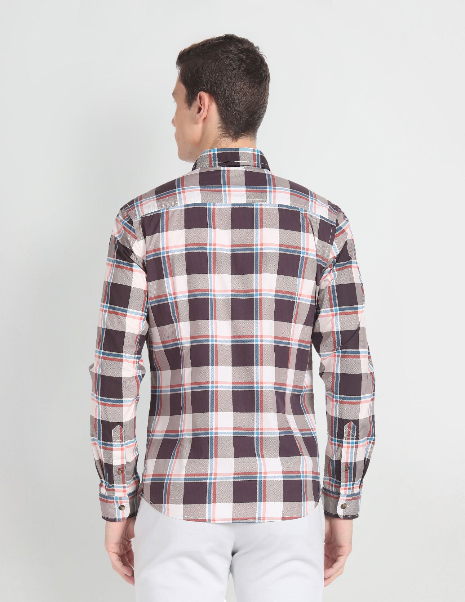 Tartan Check Cotton Shirt Brown - U.S. POLO ASSN. | Large