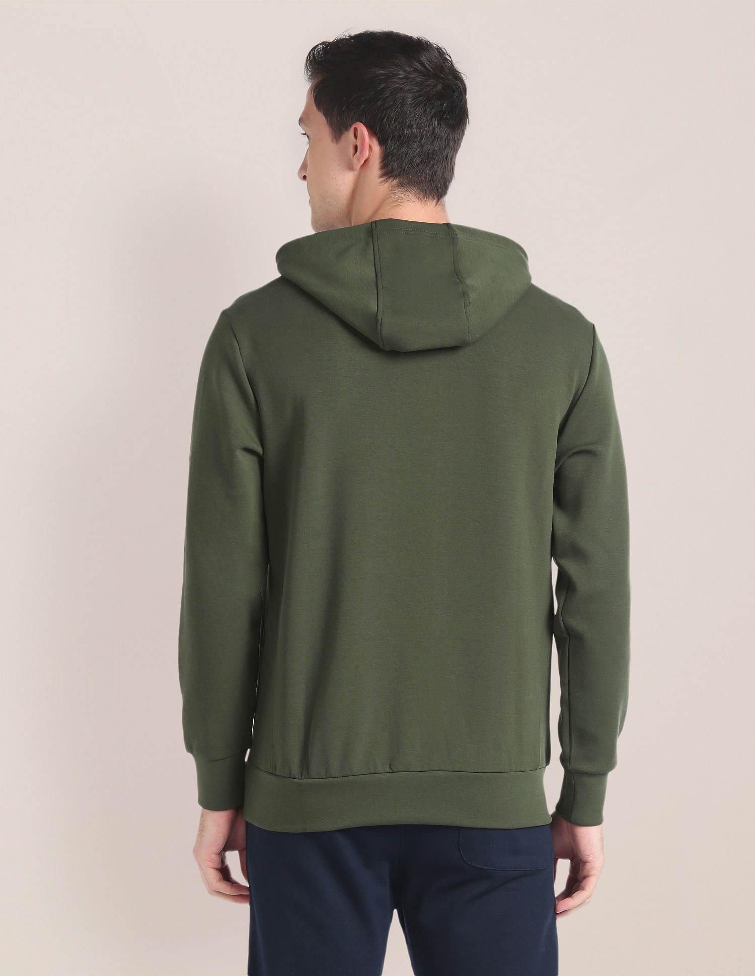 Appliqued Logo Hooded Sweatshirt Olive - U.S. POLO ASSN. | Large