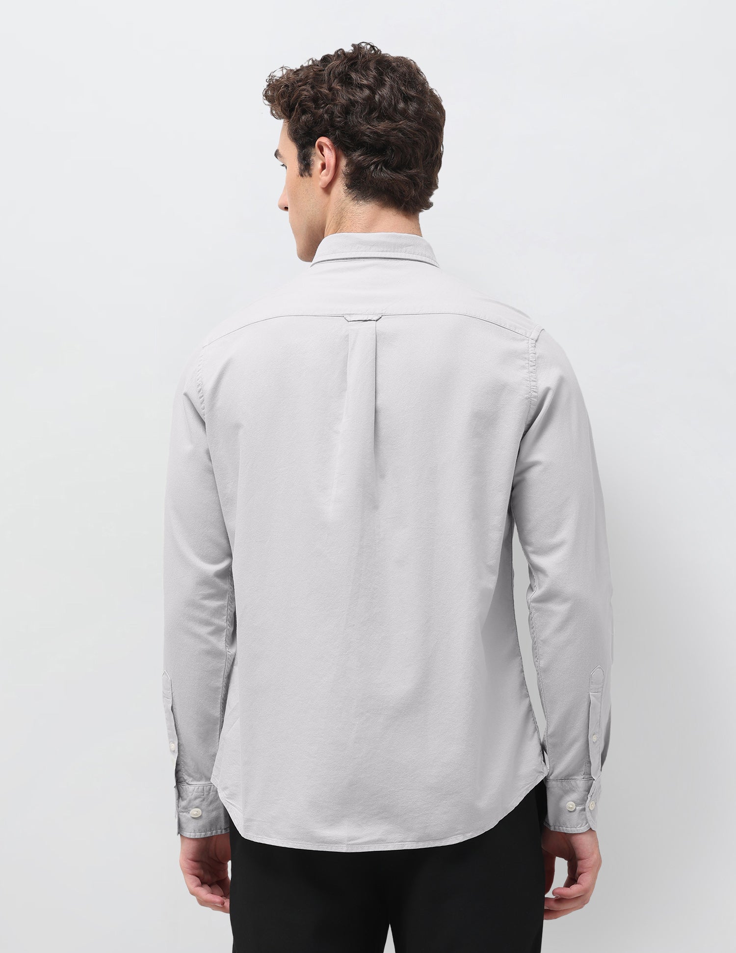 Tailored Fit Oxford Shirt Dark Grey - U.S. Polo Assn. India | Large
