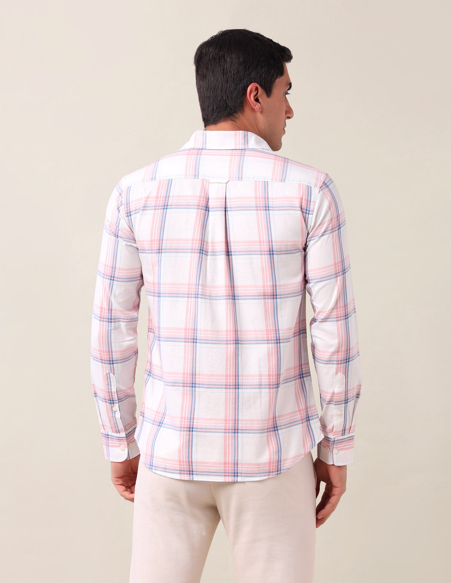 Tailored Fit Dupplin Checked Shirt Light Pink - U.S. POLO ASSN. | Large