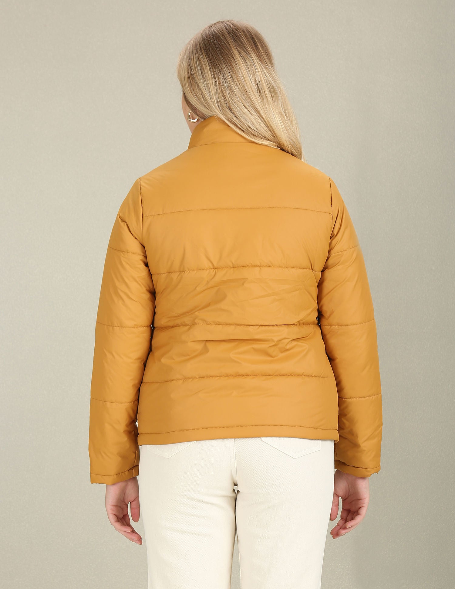 High Neck Puffer Jacket Mustard - U.S. POLO ASSN. | Large