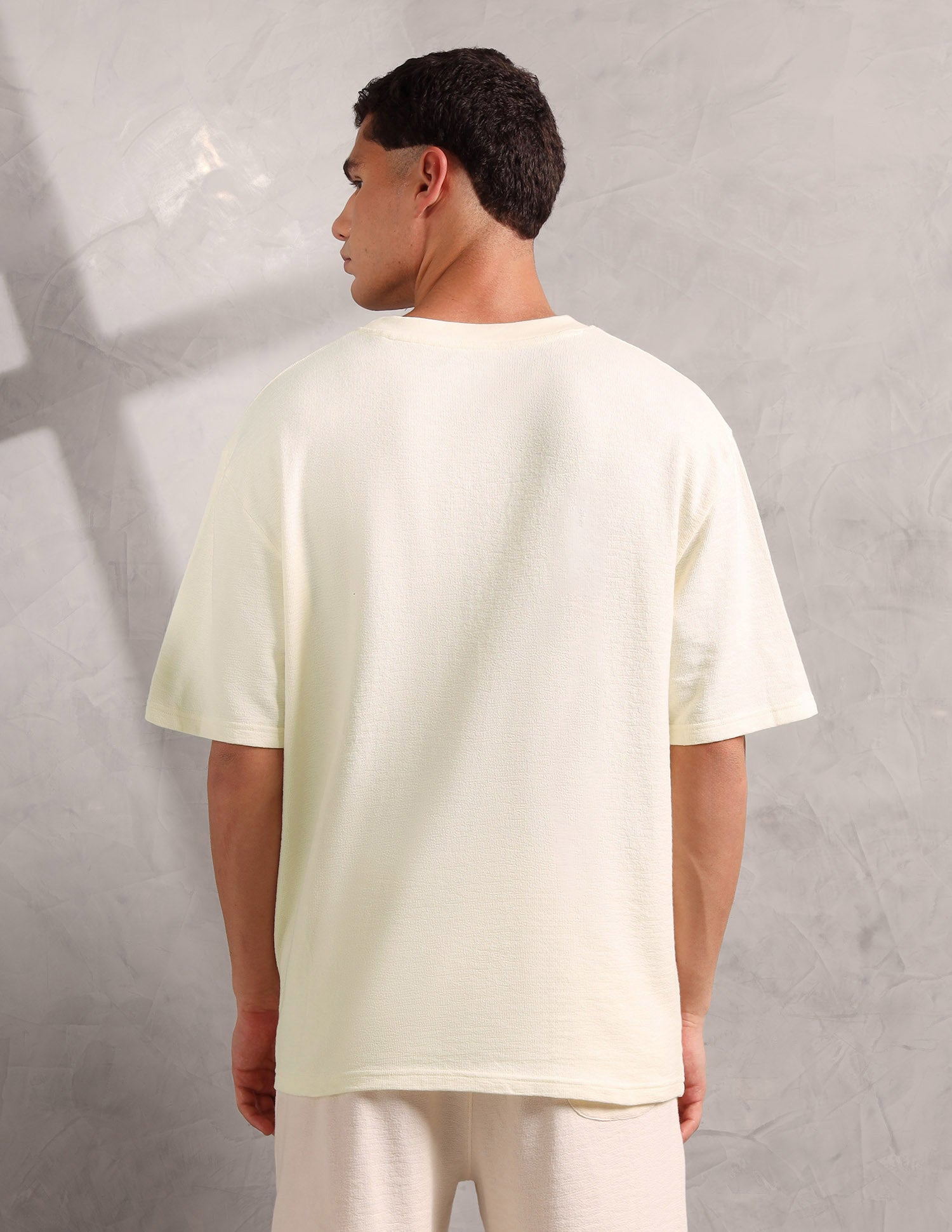 Pure Cotton Oversized Fit PE004 Lounge T-Shirt - Pack Of 1 Vanilla Ice - U.S. POLO ASSN. | Large