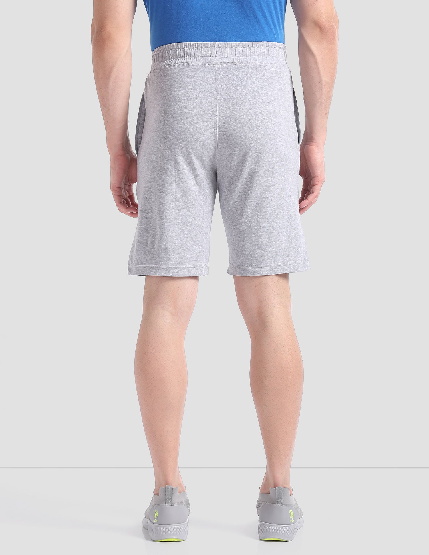 Cotton Stretch OES01 Lounge Shorts - Pack Of 1 Light Grey - U.S. POLO ASSN. | Large