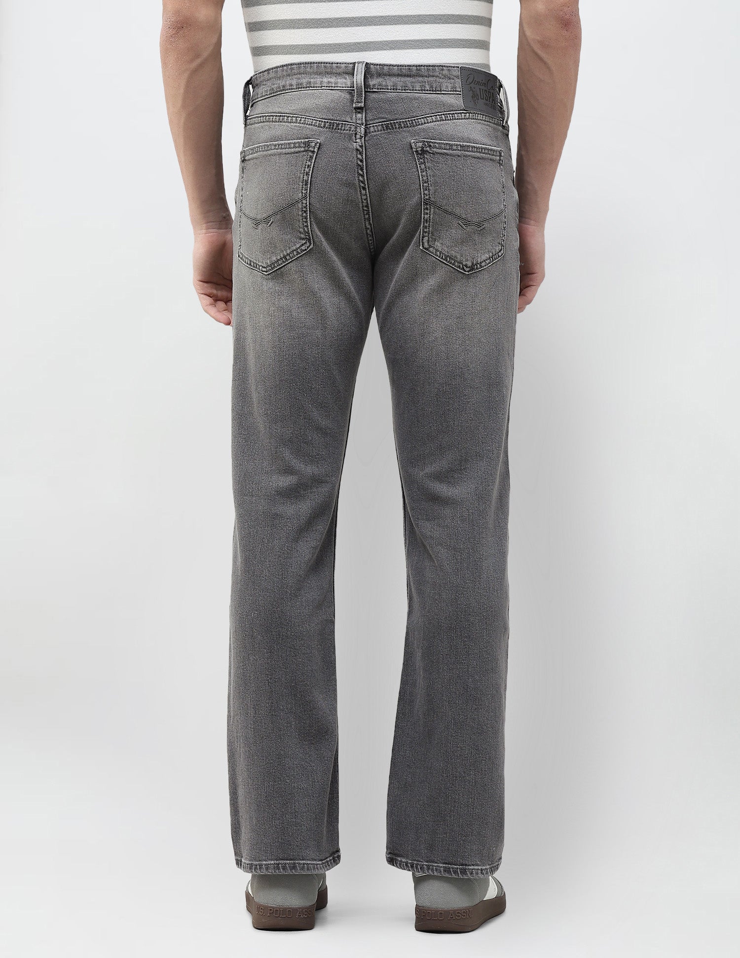 Connor Bootcut Fit Grey Jeans Grey - U.S. Polo Assn. India | Large
