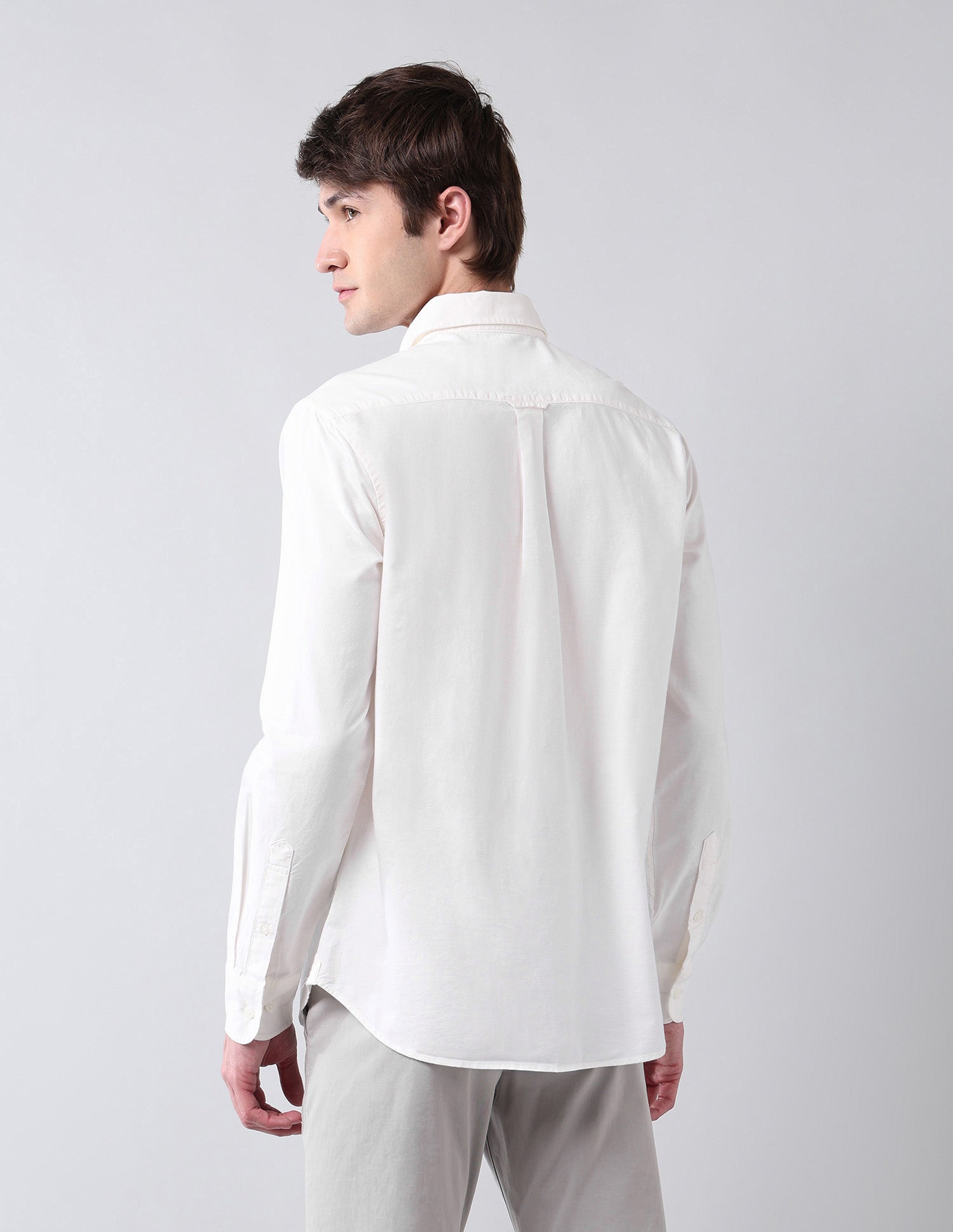 Horizontal Striped Tailored Fit Shirt White - U.S. Polo Assn. India | Large