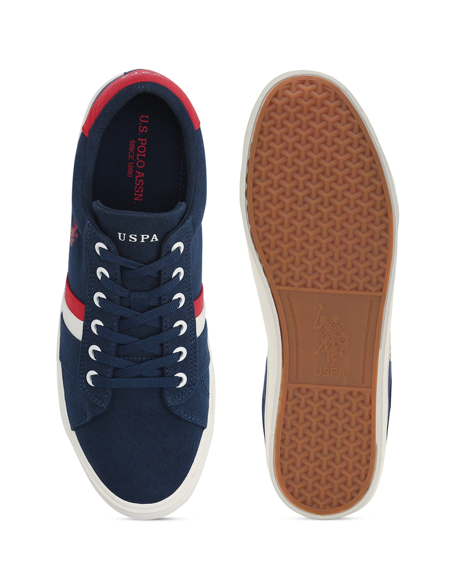 Striped Round Toe Abor 3.0 Sneakers Navy - U.S. Polo Assn. India | Large