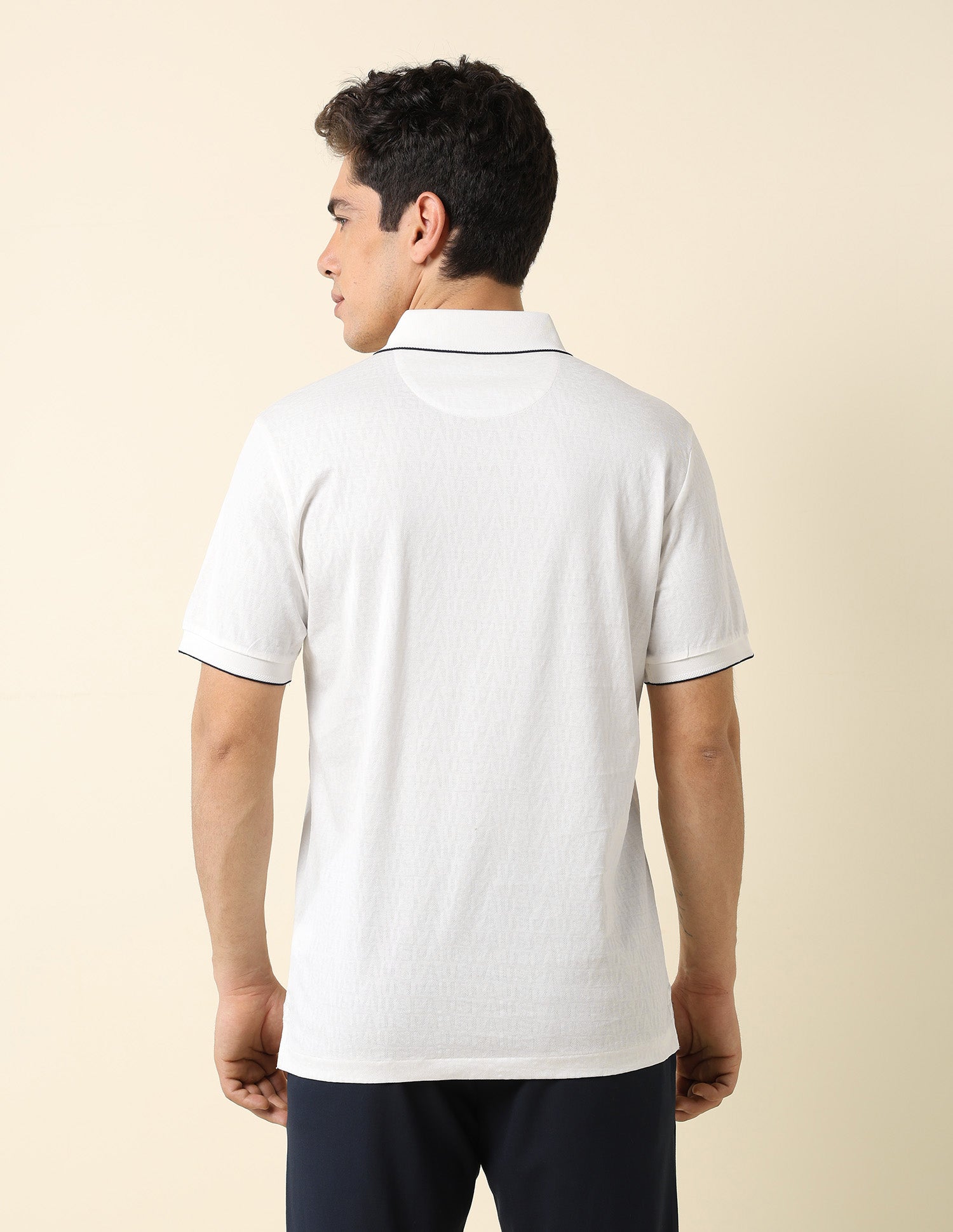 Solid Monochrome Majesty Polo Shirt White - U.S. Polo Assn. India | Large