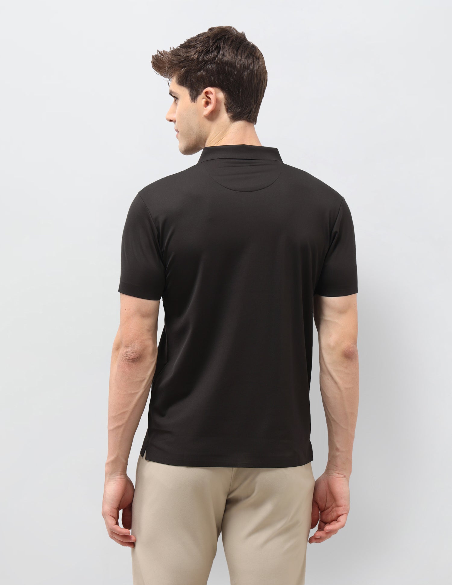 Solid Slim Fit Polo Shirt Dark Brown - U.S. Polo Assn. India | Large