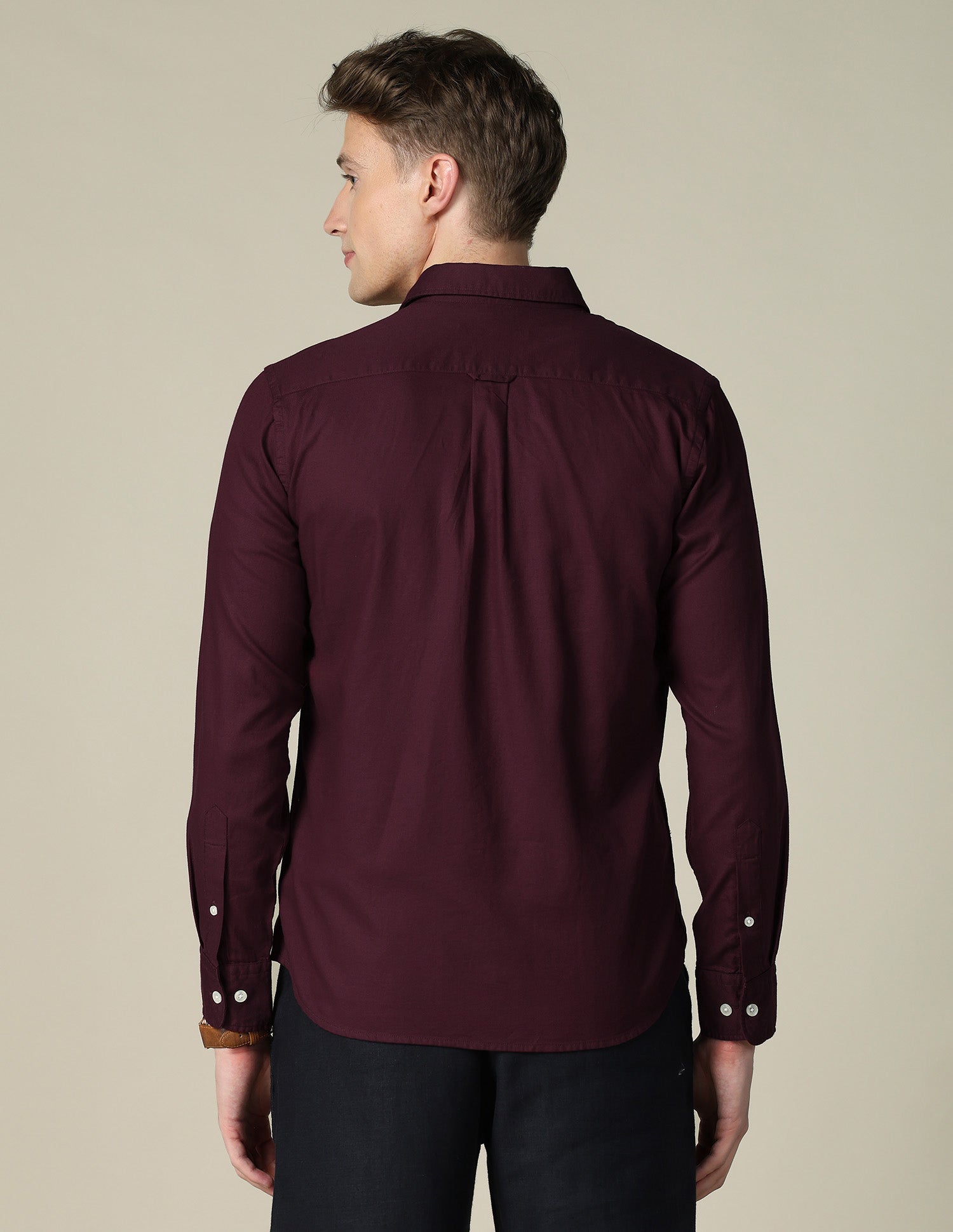 Tailored Fit Dobby Shirt Burgundy - U.S. POLO ASSN. | Large