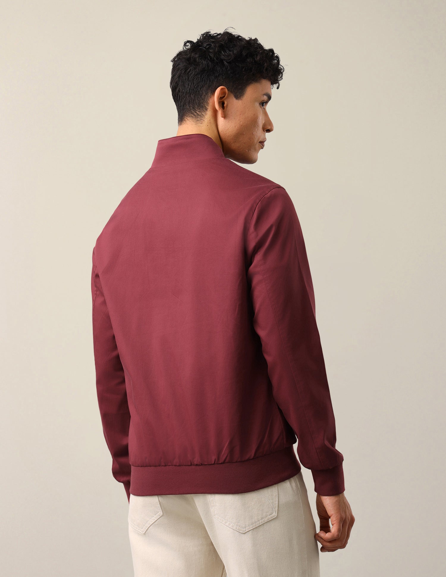 Solid Regular Fit Bomber Jacket Red - U.S. Polo Assn. India | Large