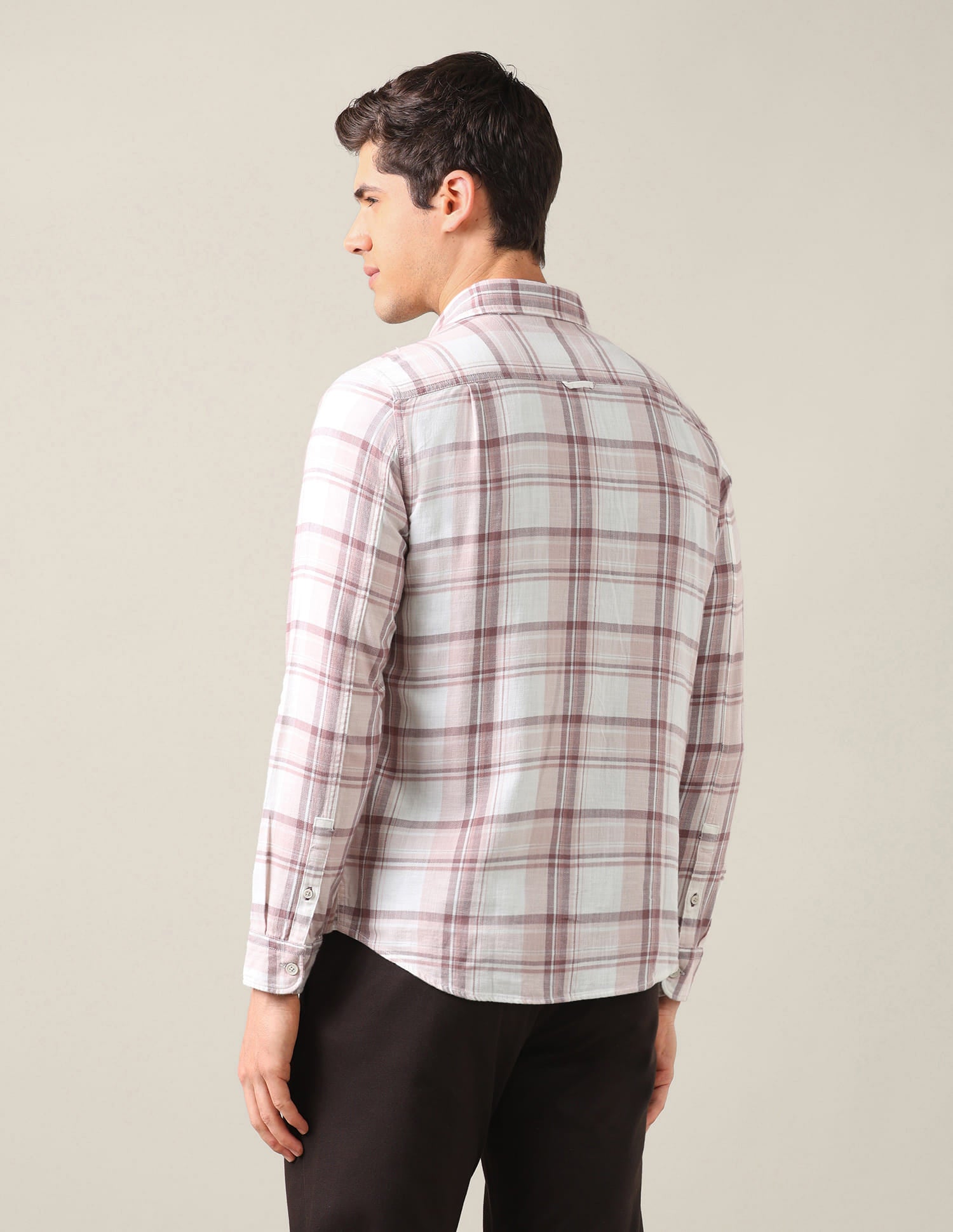 Plaid Checked Twill Shirt Pink - U.S. Polo Assn. India | Large