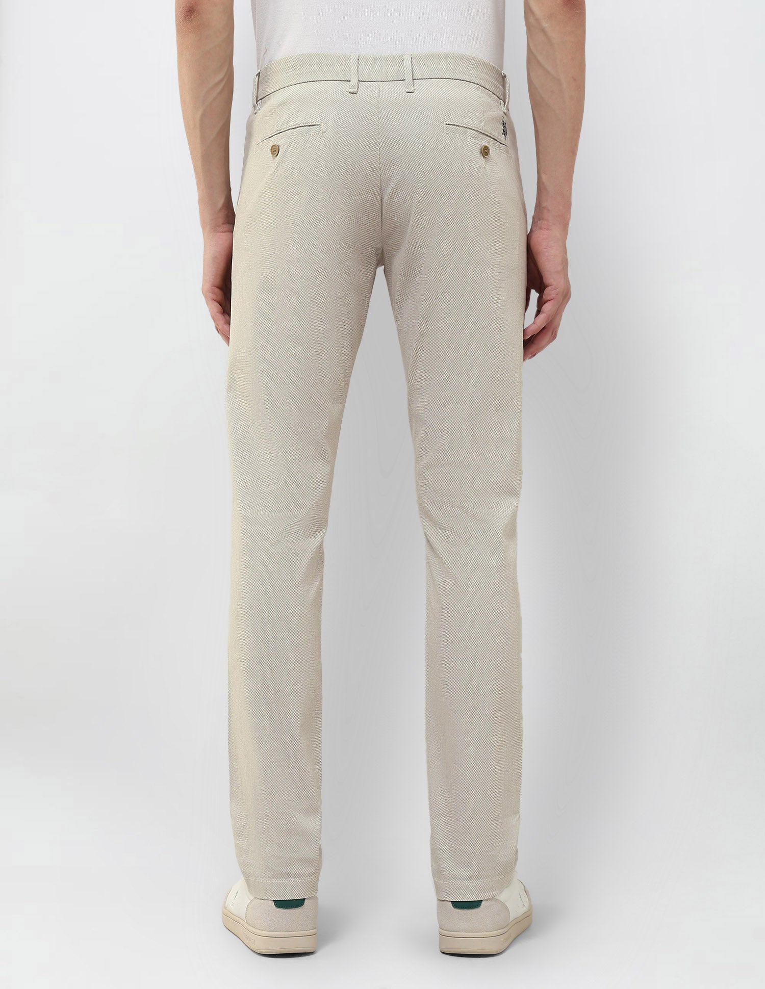 Slim Fit Textured Trousers Beige - U.S. POLO ASSN. | Large