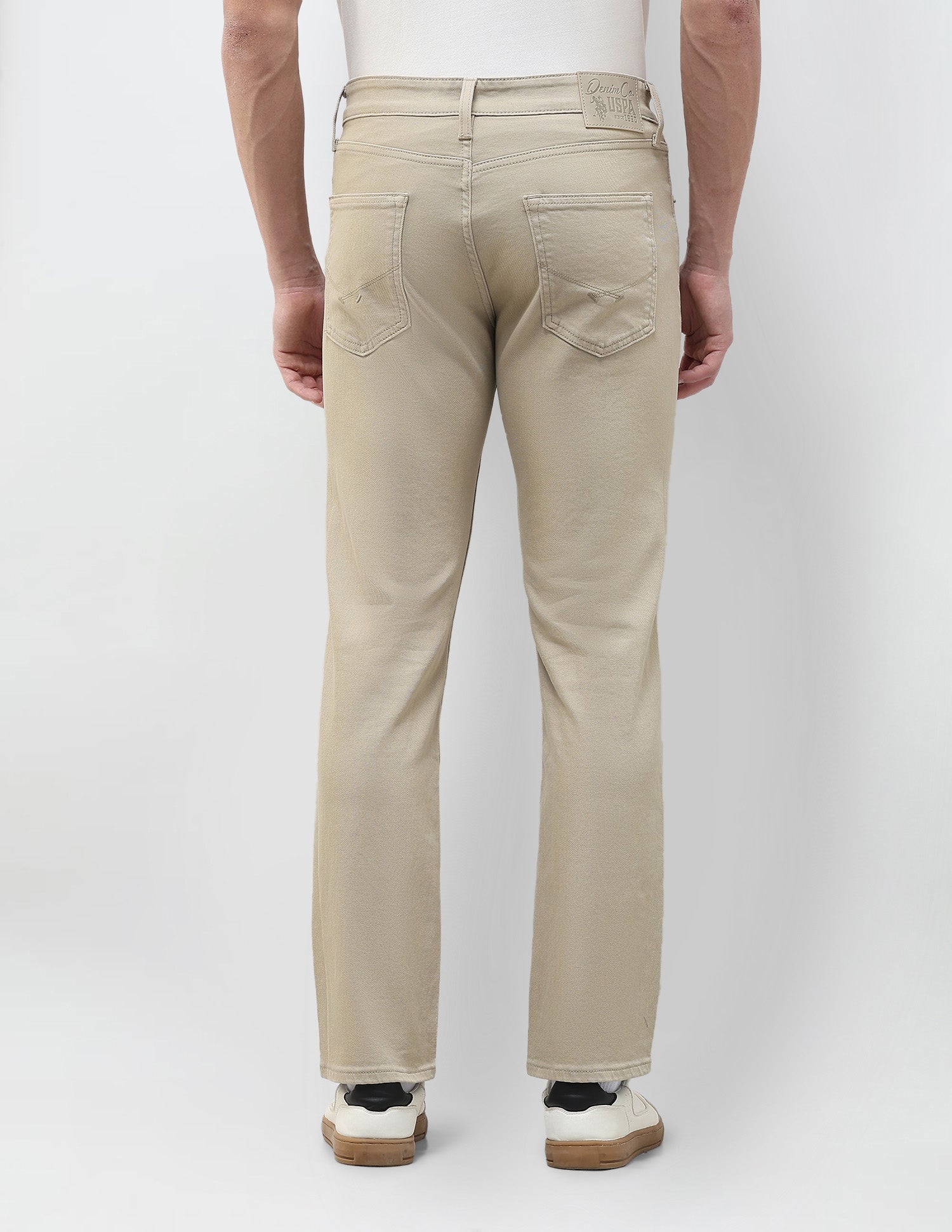 Harold Slim Straight Fit Brown Jeans Khaki - U.S. Polo Assn. India | Large