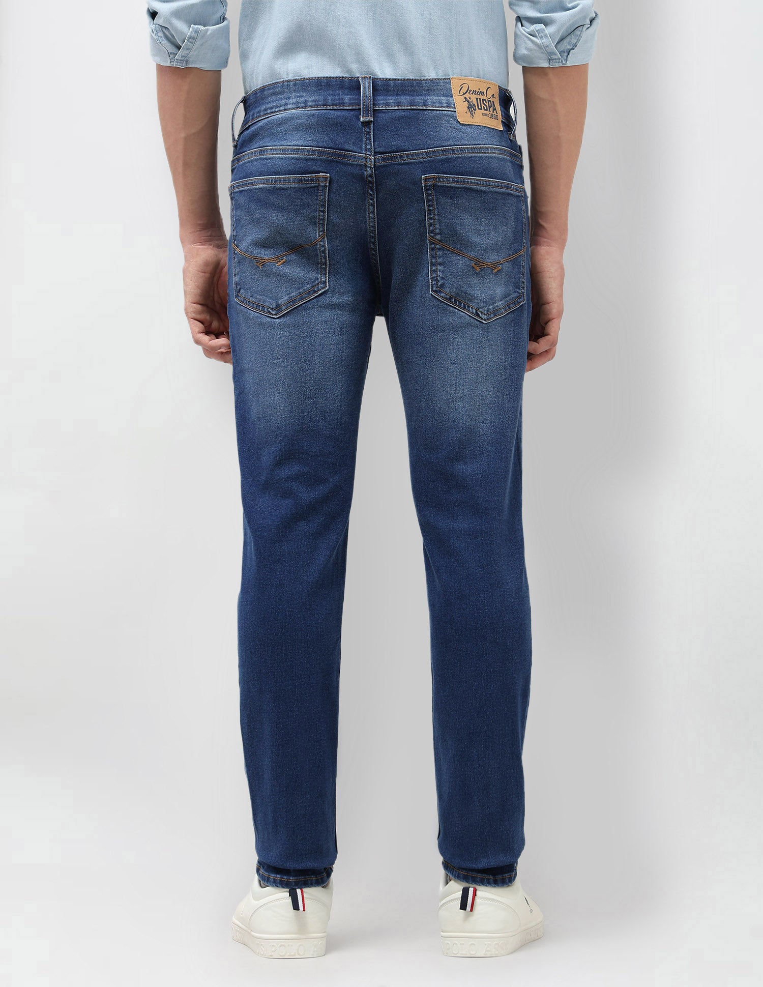 Brandon Slim Tapered Fit Blue Jeans Indigo - U.S. POLO ASSN. | Large