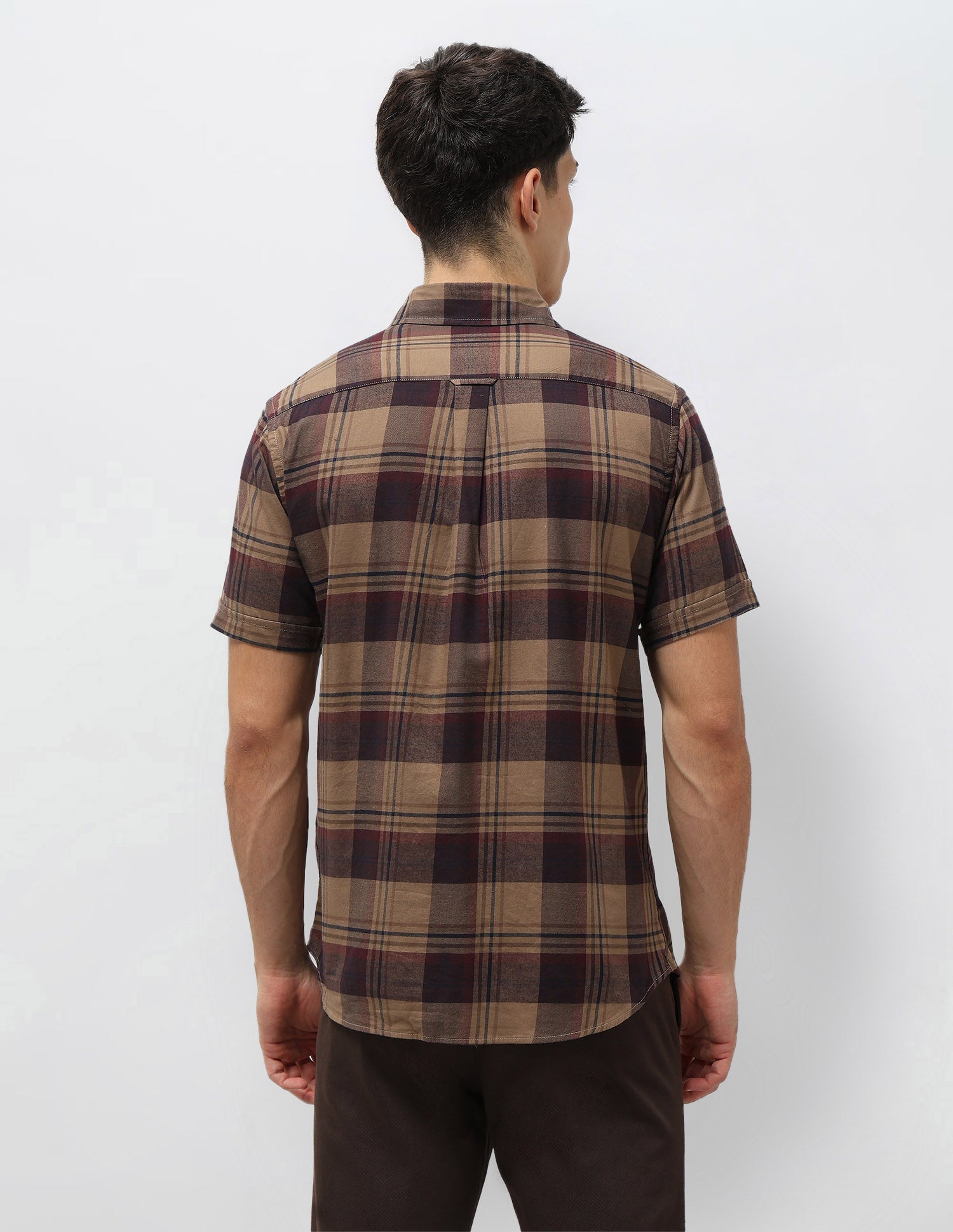 Tartan Checked Twill Shirt Brown - U.S. POLO ASSN. | Large