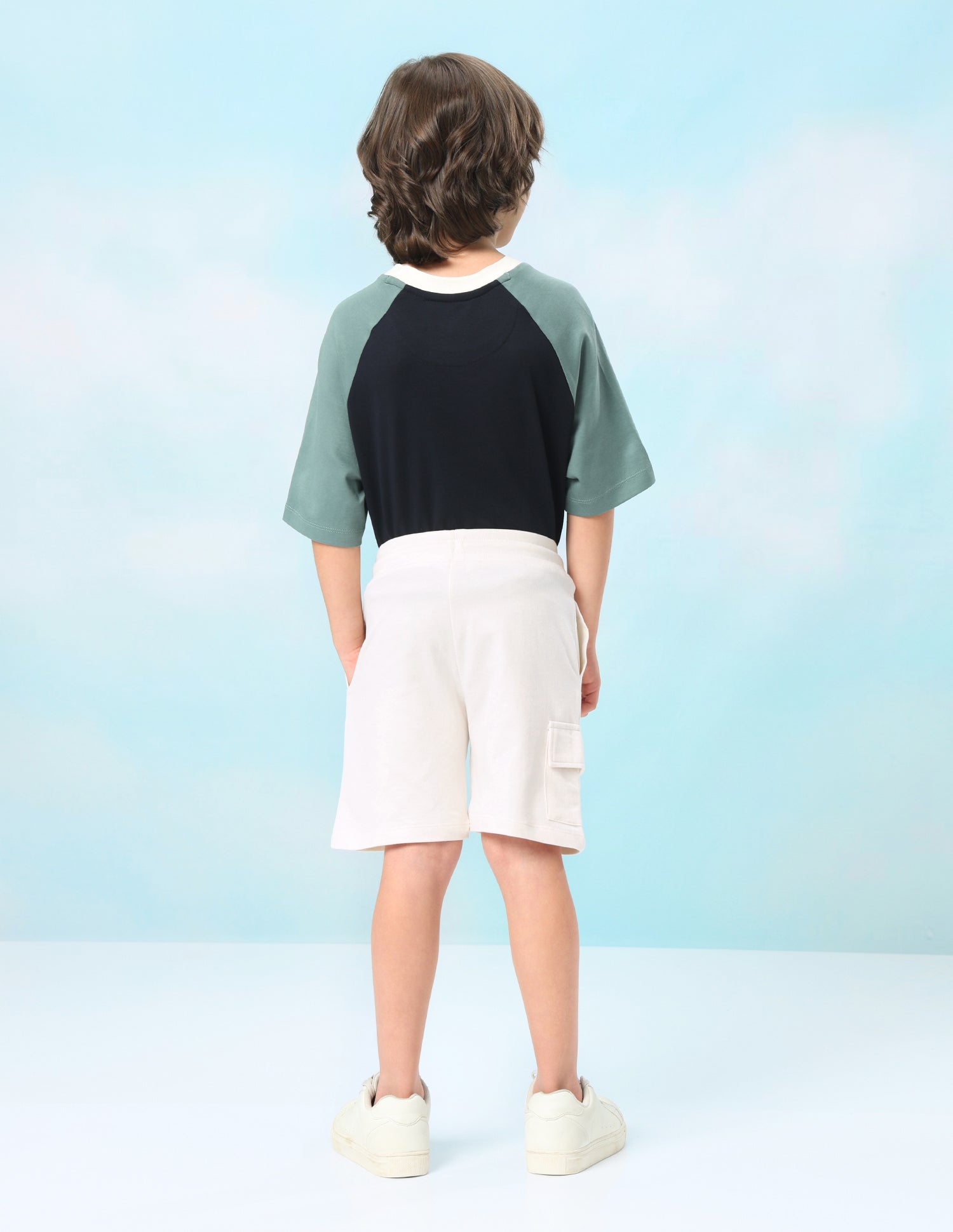 Mid Rise Solid Shorts Off White - U.S. Polo Assn. India | Large