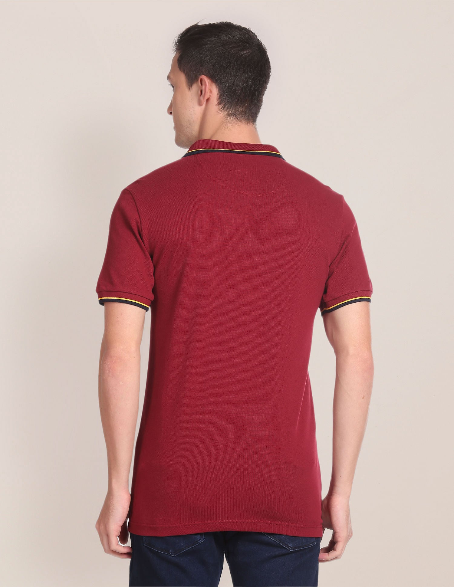 Cotton Solid Polo Shirt Maroon - U.S. POLO ASSN. | Large