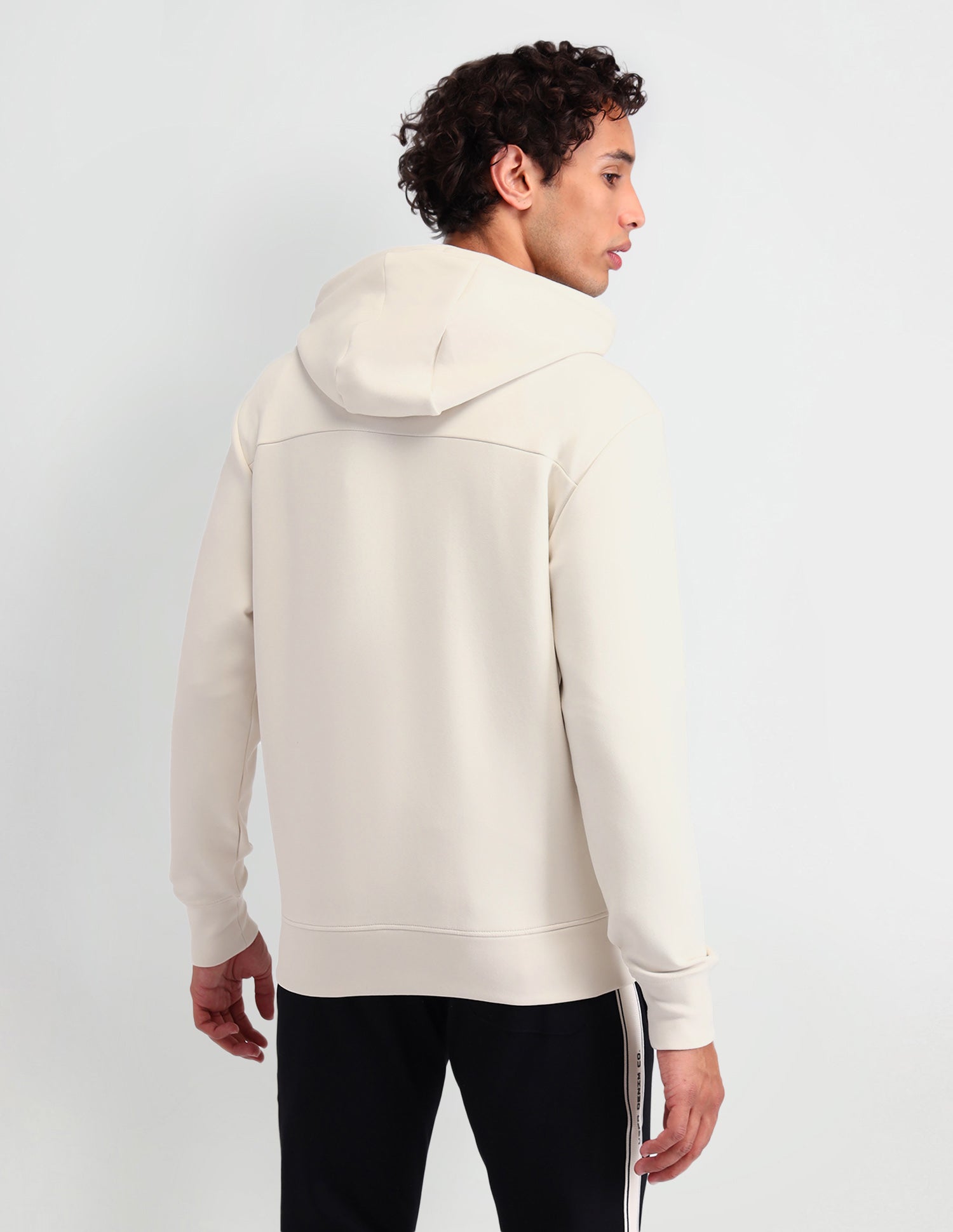 Brand Printed Hooded Sweatshirt Ivory - U.S. POLO ASSN. | Large