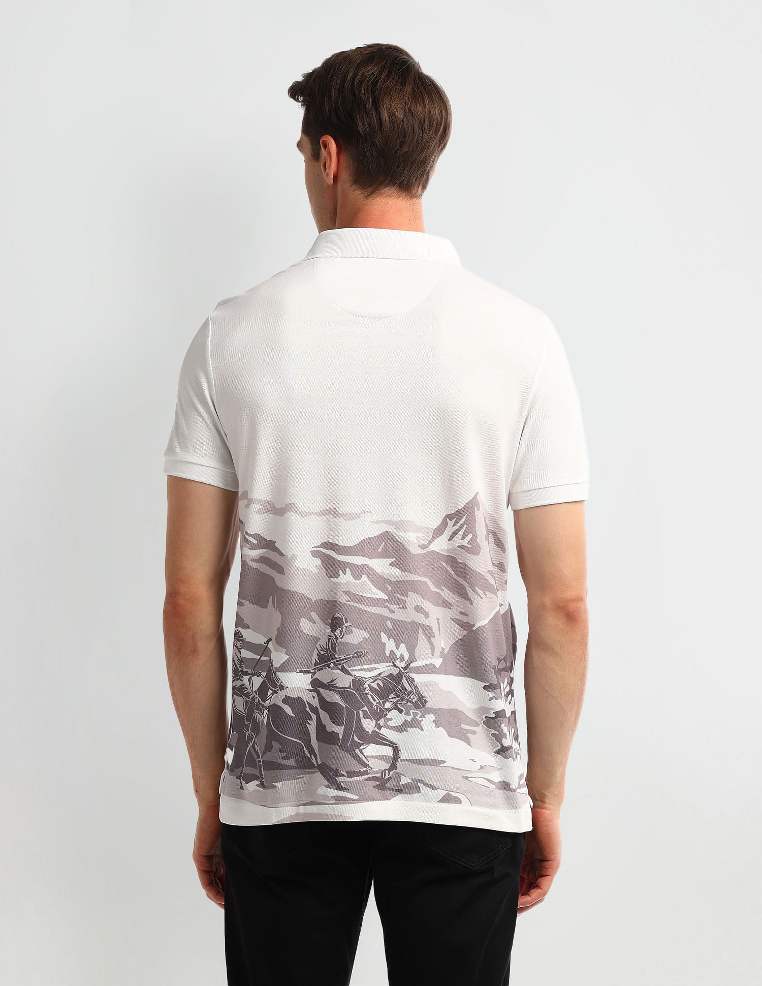 Muscle Fit Graphic Polo Shirt Beige - U.S. POLO ASSN. | Large