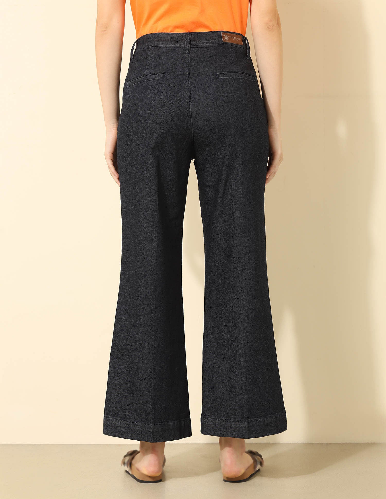 High Rise Wide Leg Jeans Dark Blue - U.S. Polo Assn. India | Large
