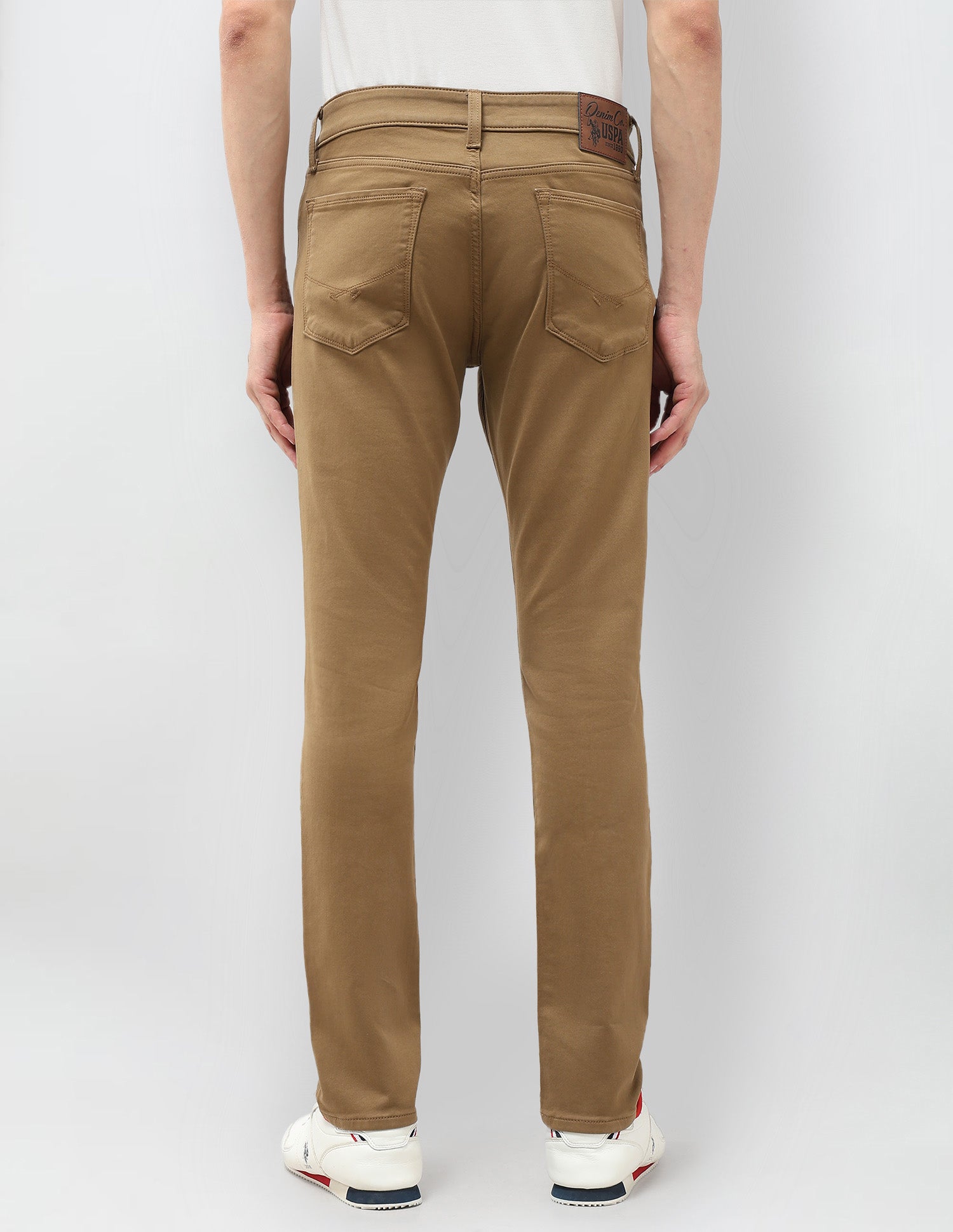 Brandon Slim Tapered Fit Color Denim Jeans Khaki - U.S. POLO ASSN. | Large