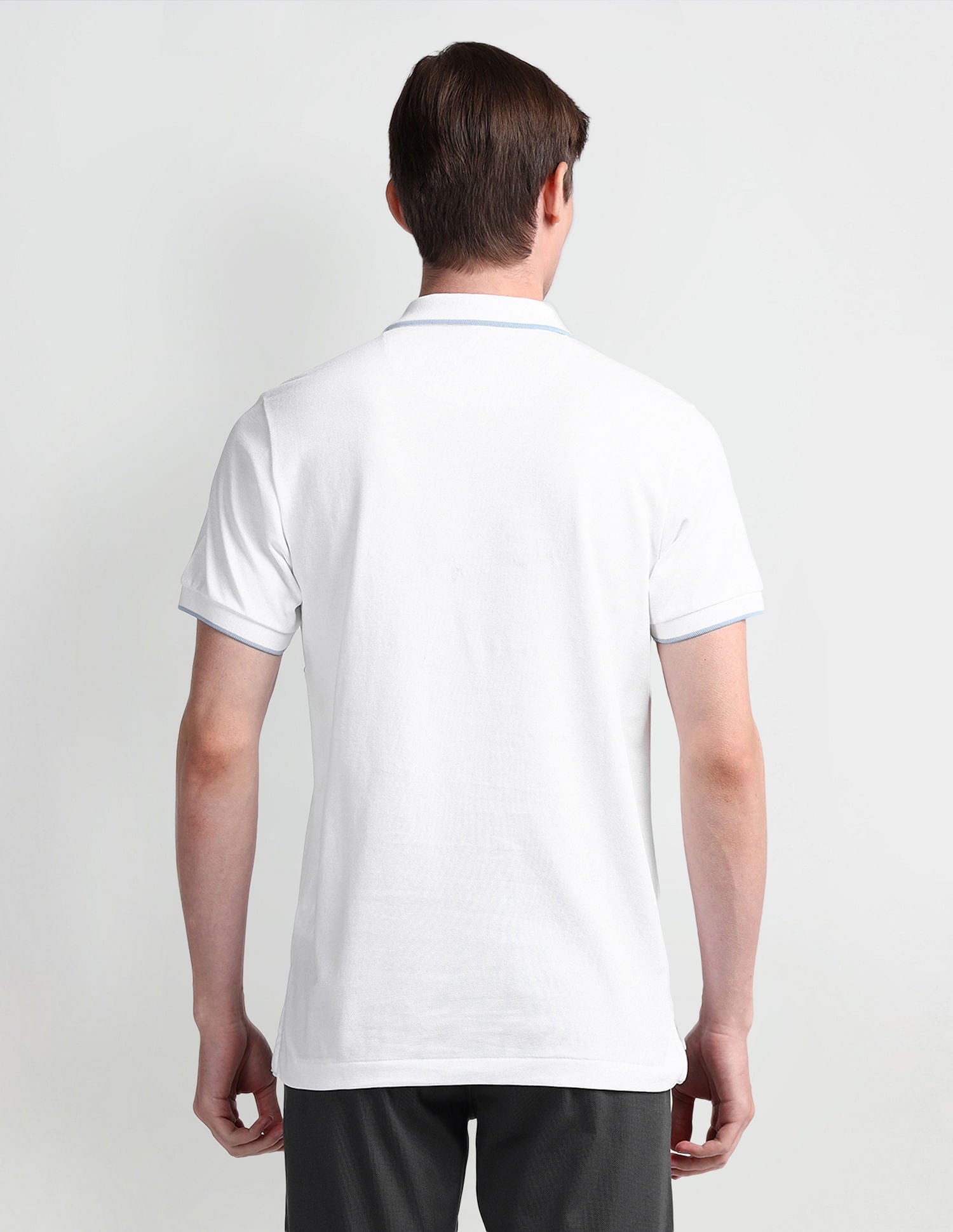 Slim Fit Typography Polo Shirt White - U.S. Polo Assn. India | Large