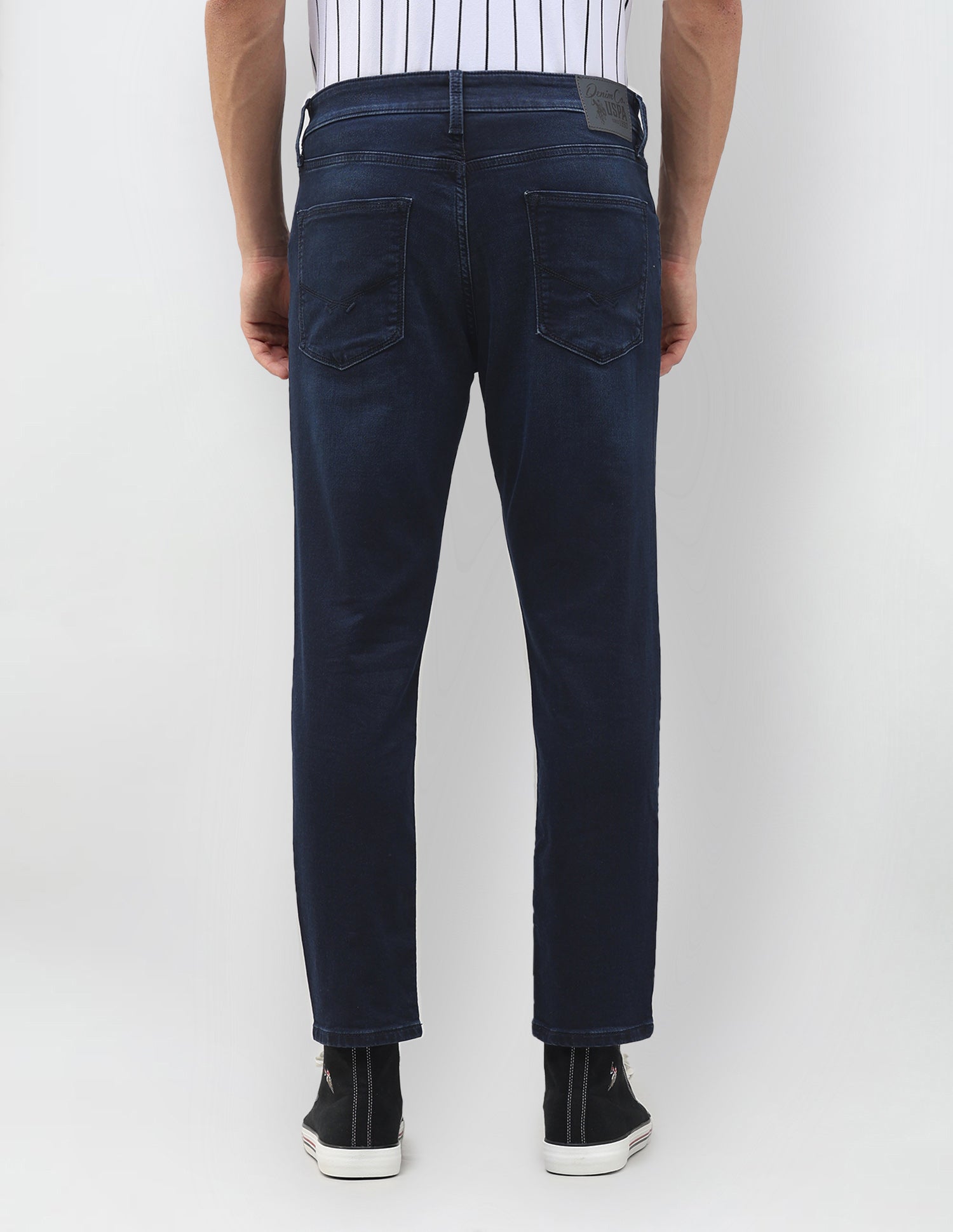 Cole Comfort Cropped Fit Blue Jeans Dark Blue - U.S. Polo Assn. India | Large