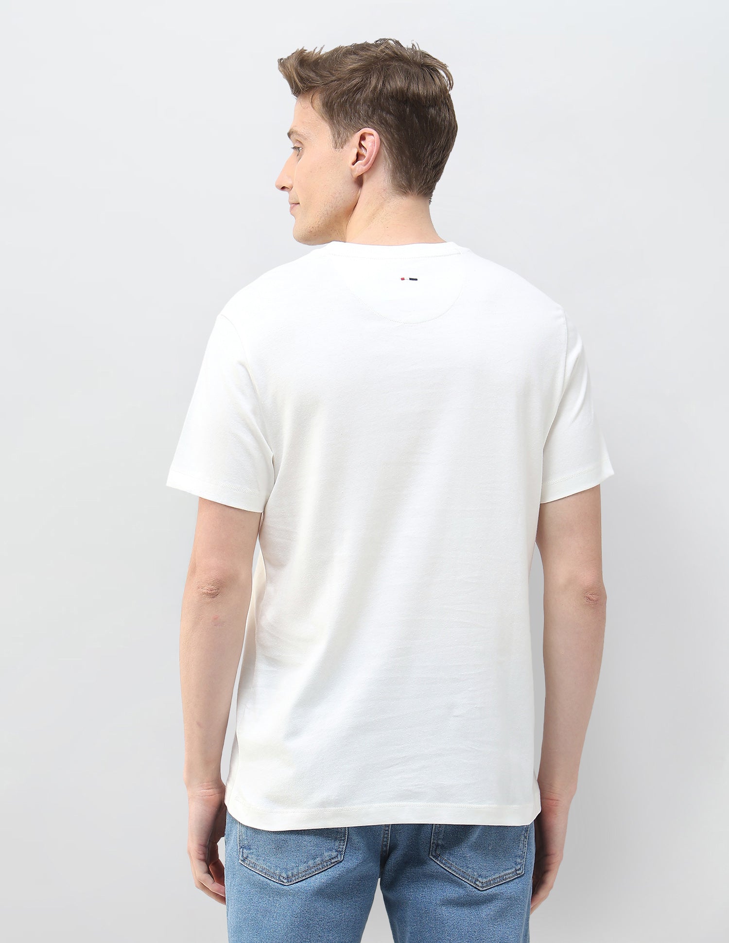 Graphic Brand Printed Motel On The Coast T-Shirt Ivory - U.S. Polo Assn. India | Large