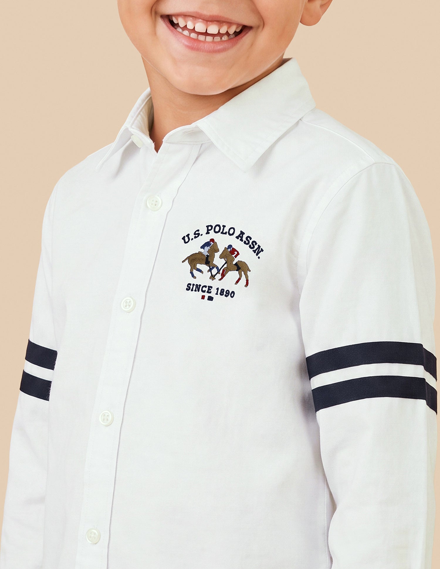 Solid Regular Fit Shirt White - U.S. Polo Assn. India | Large
