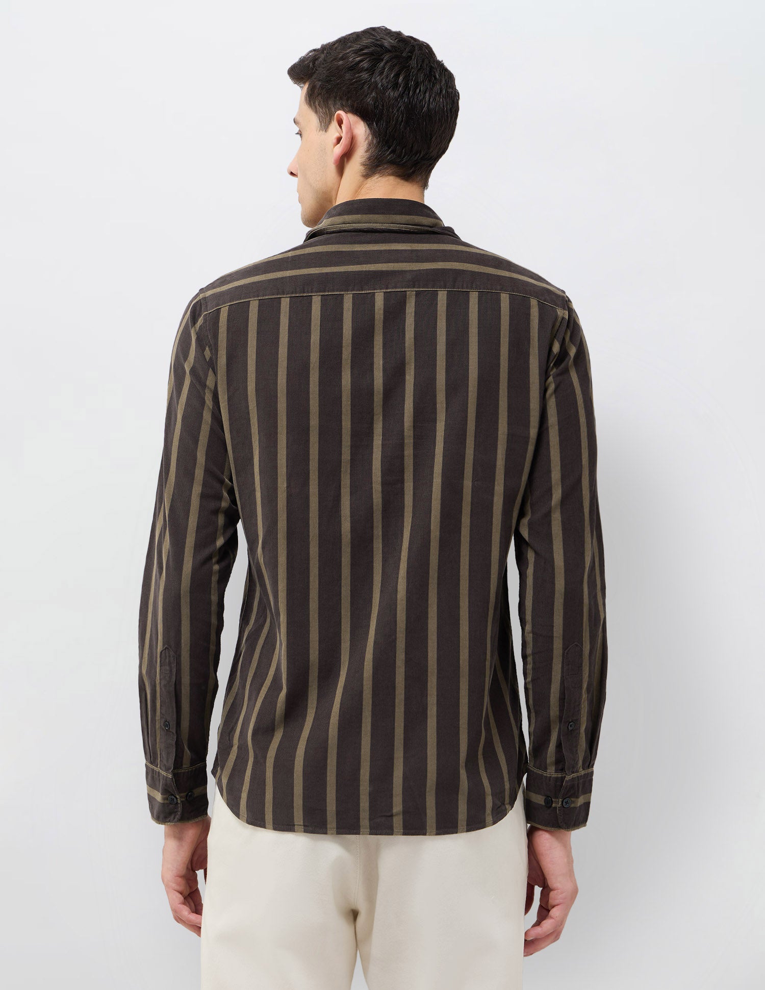 Corduroy Vertical Striped Shirt Choco - U.S. POLO ASSN. | Large