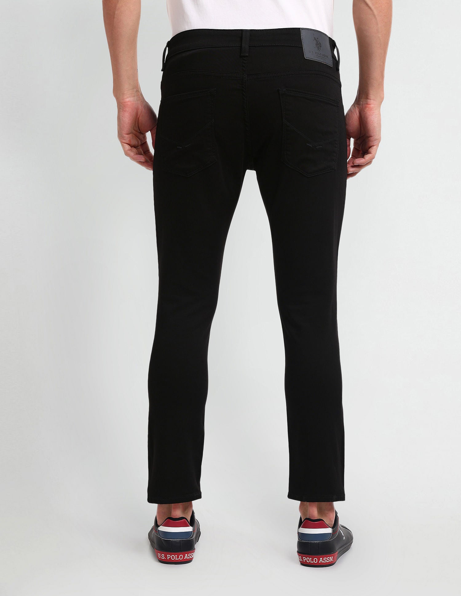 Henry Tapered Cropped Fit Black Jeans Black - U.S. POLO ASSN. | Large