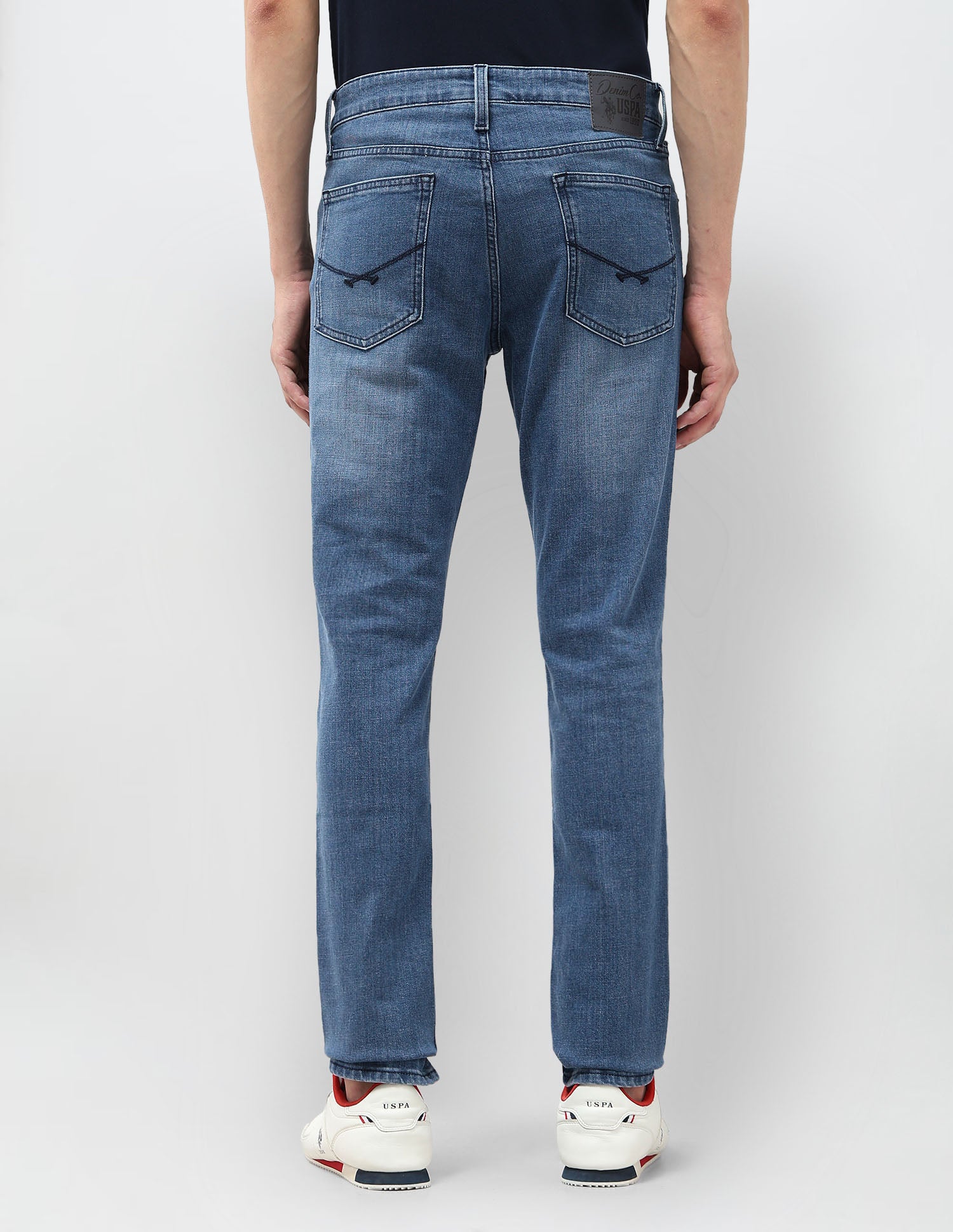 Brandon Slim Tapered Fit Whiskered Jeans Indigo - U.S. POLO ASSN. | Large