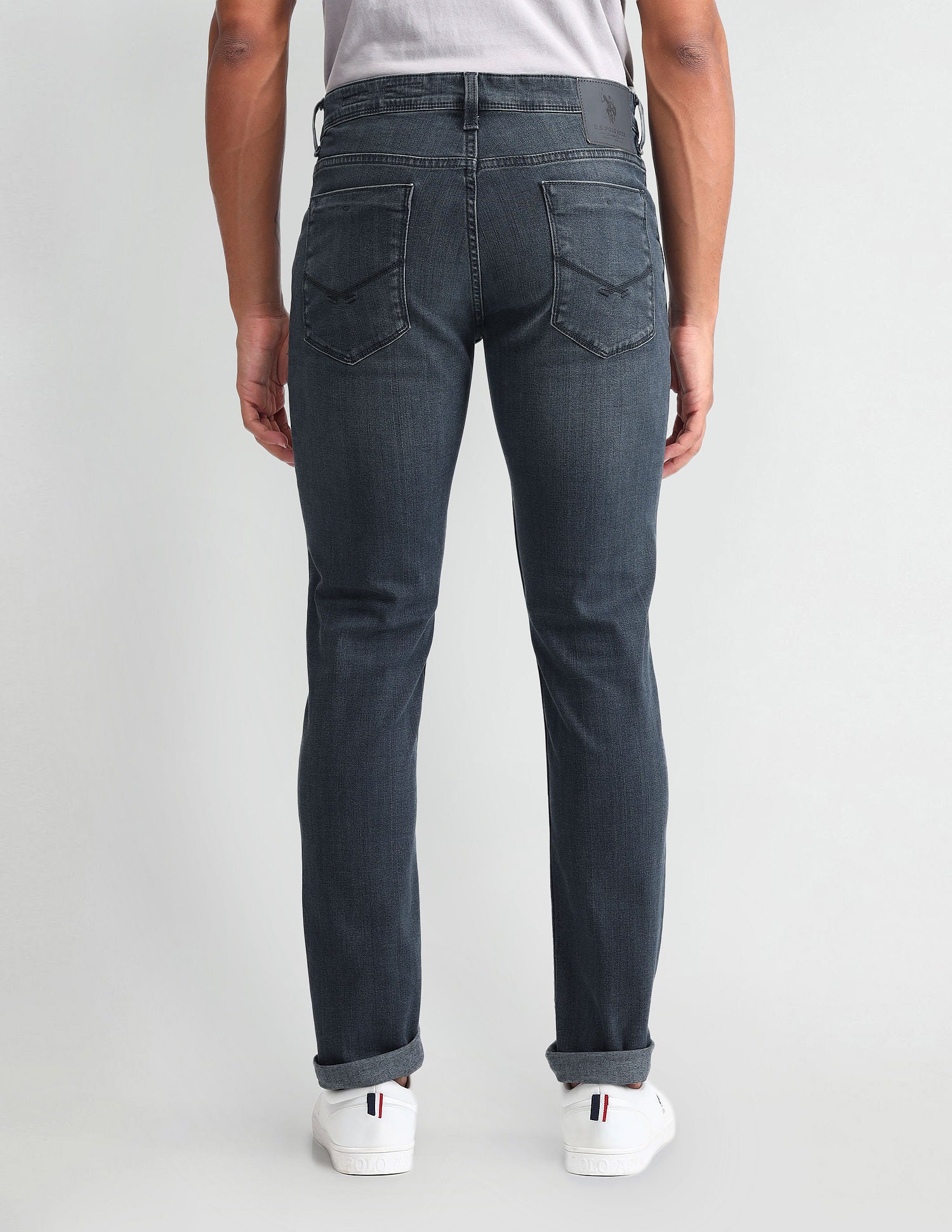 Brandon Slim Tapered Fit Blue Jeans Blue - U.S. Polo Assn. India | Large