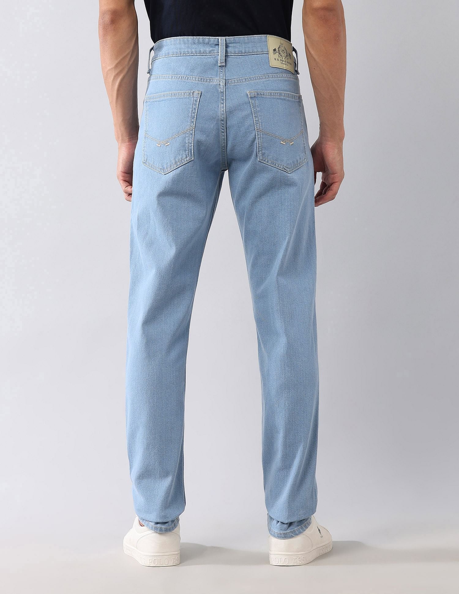 Brandon Slim Tapered Fit Blue Jeans Blue - U.S. POLO ASSN. | Large