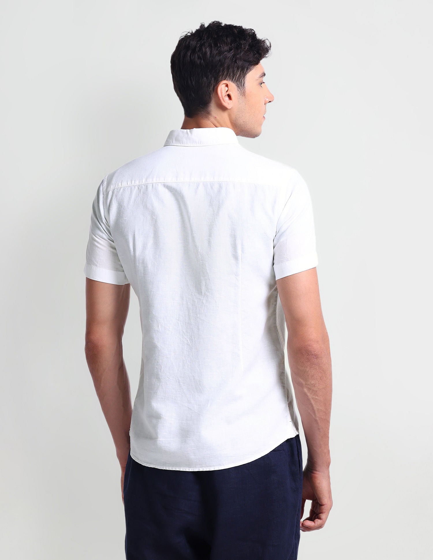 Slim Fit Short Sleeve Shirt White - U.S. Polo Assn. India | Large