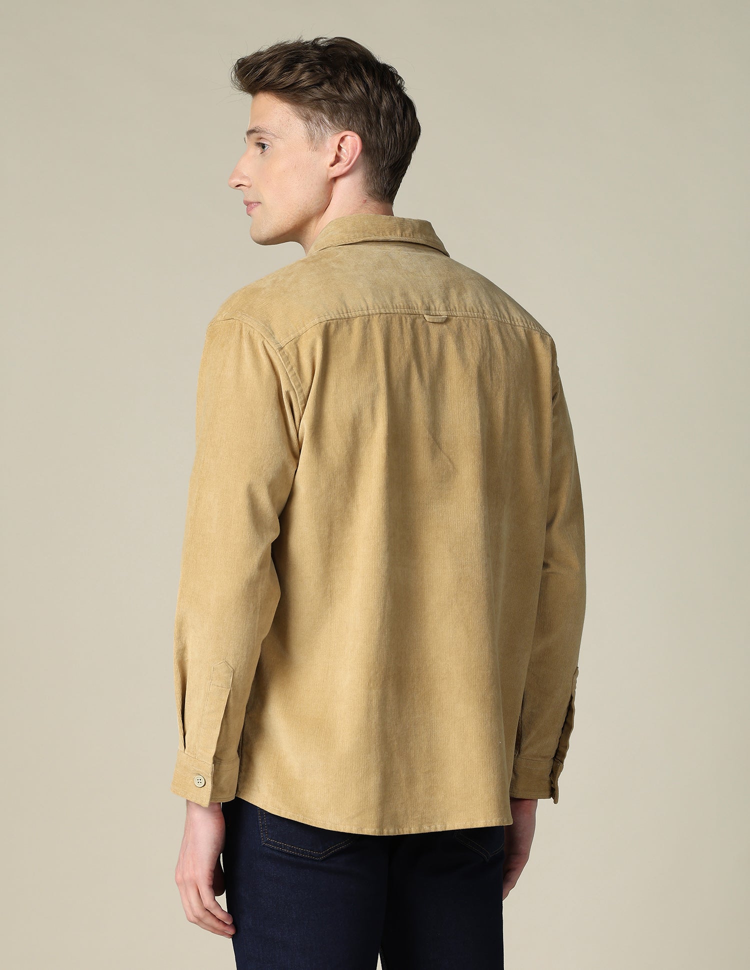 Corduroy Regular Fit Shacket Khaki - U.S. POLO ASSN. | Large