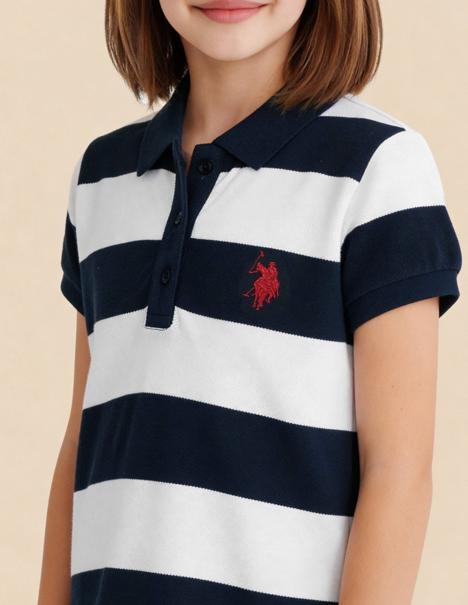 Horizontal Striped A-Line Dress Navy - U.S. Polo Assn. India | Large