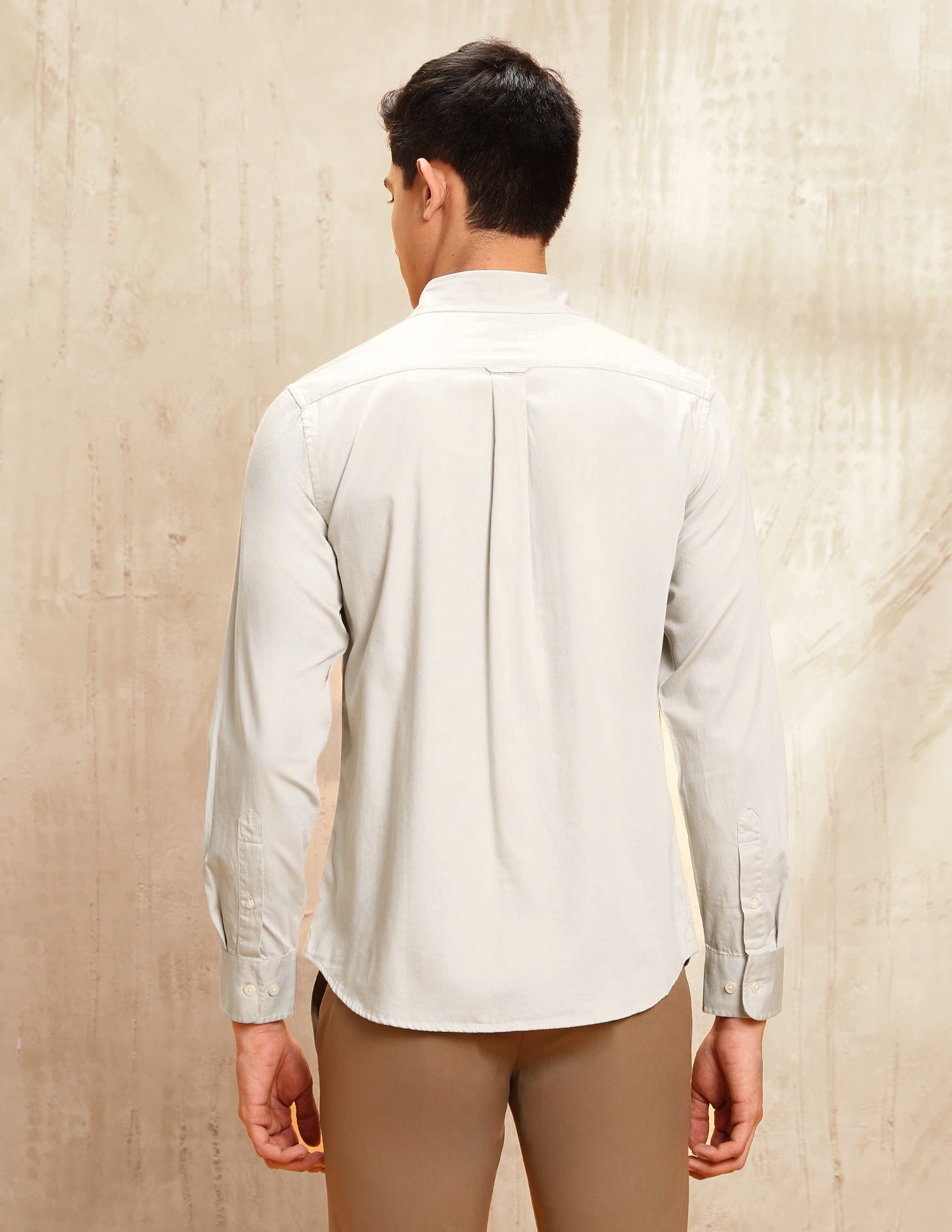 Twill Tailored Fit Shirt Light Khaki - U.S. POLO ASSN. | Large