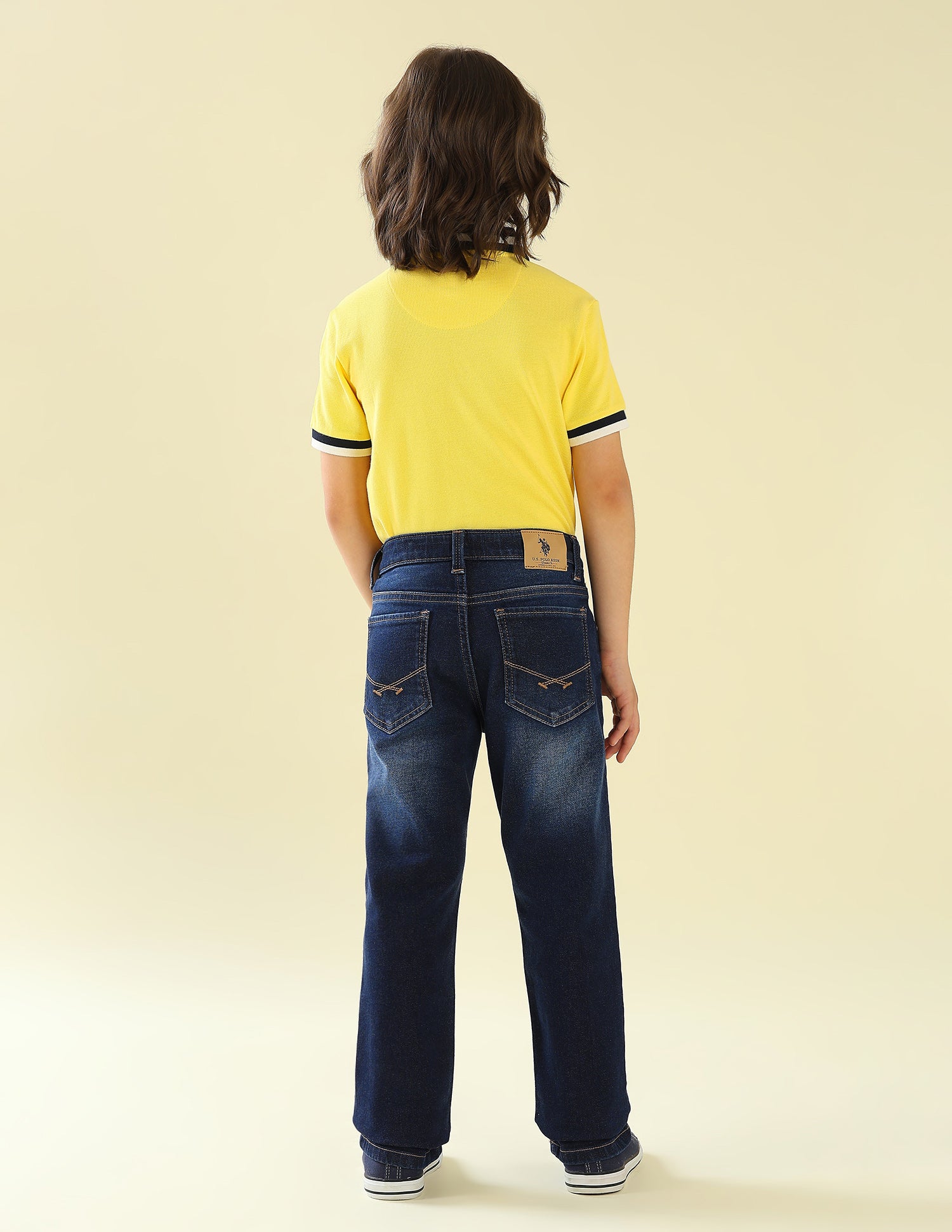 Relaxed Fit Whiskered Jeans Dark Indigo - U.S. Polo Assn. India | Large