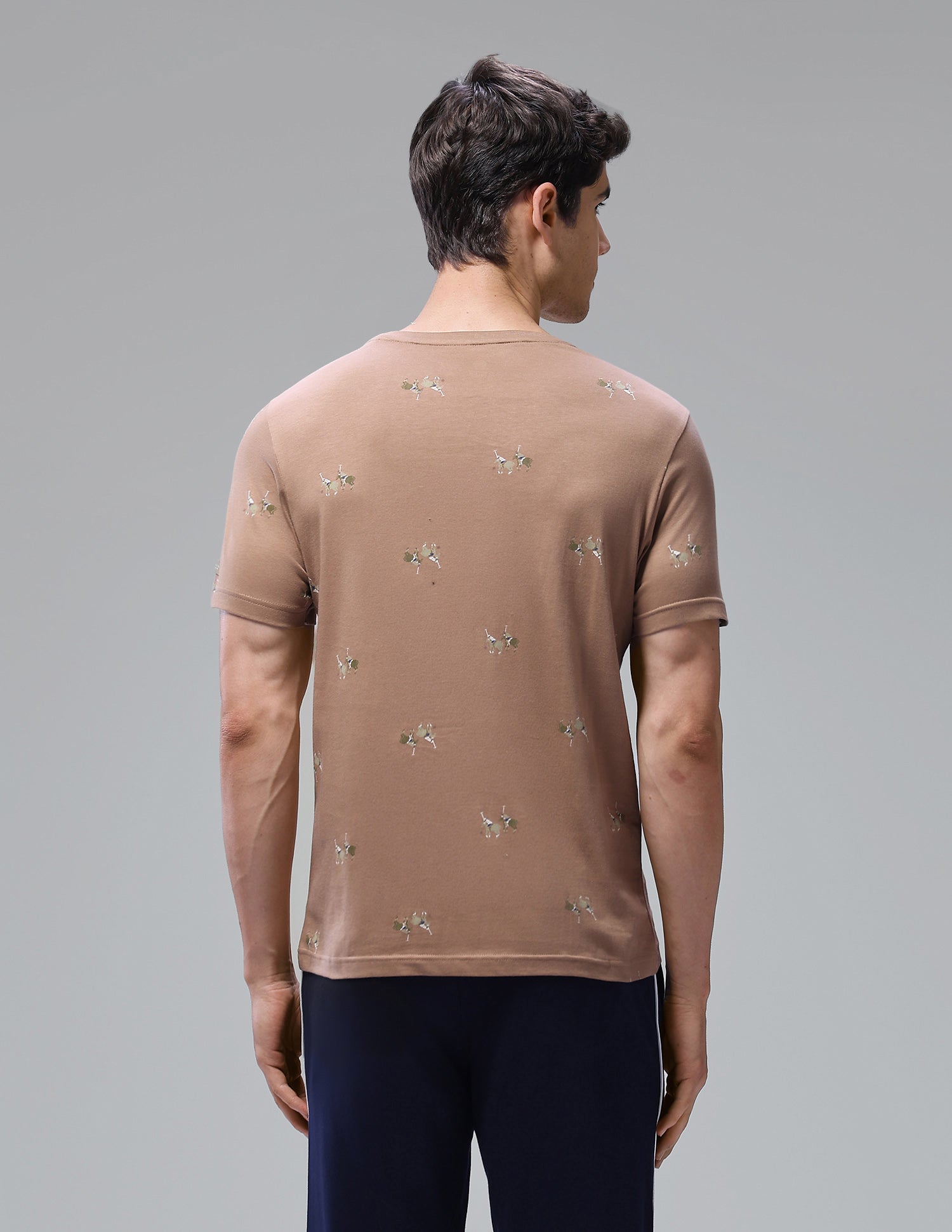 Graphic Brand Printed Regular Fit Loungewear T-Shirt Chanterelle - U.S. Polo Assn. India | Large