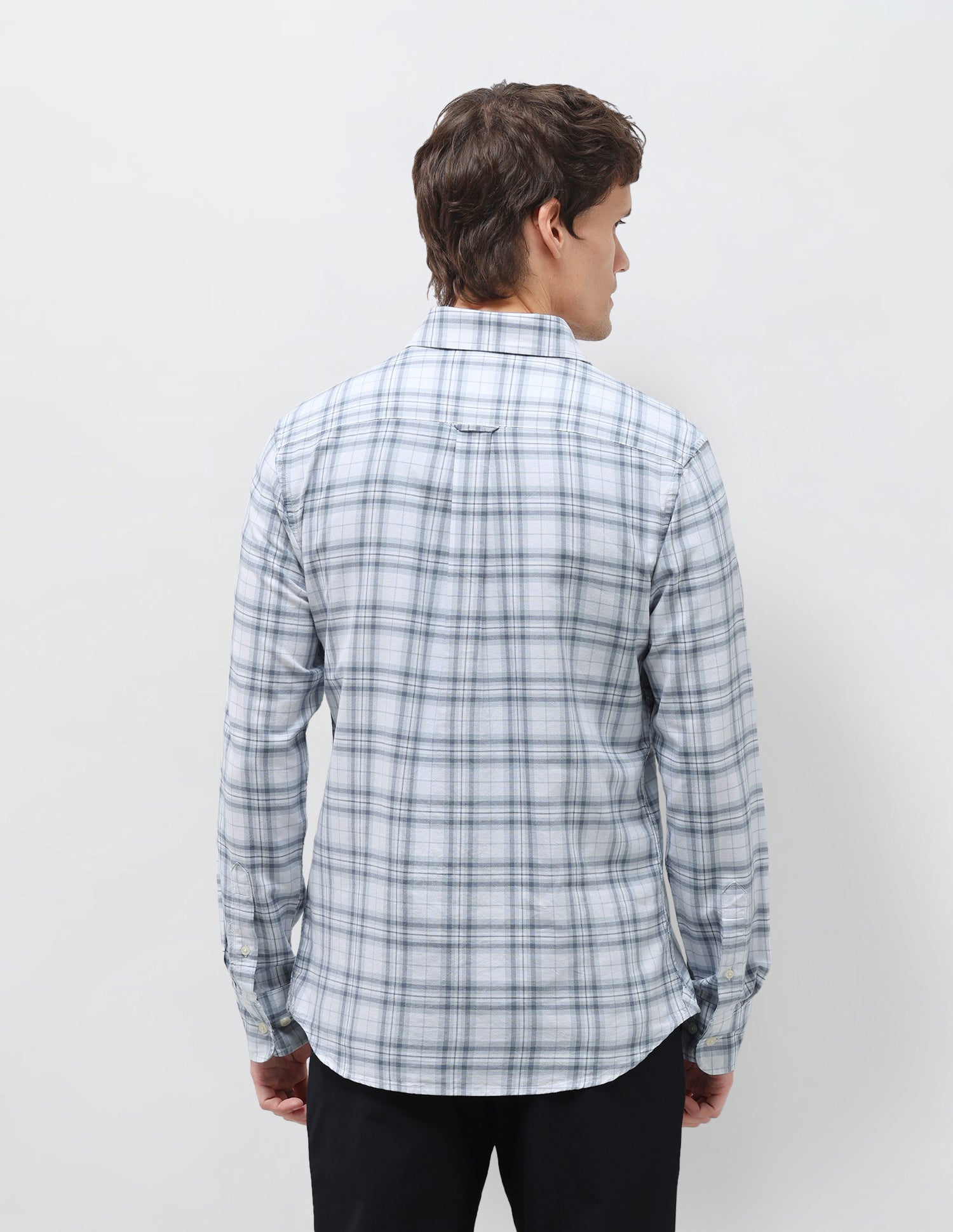 Tartan Checked Oxford Shirt Grey - U.S. Polo Assn. India | Large