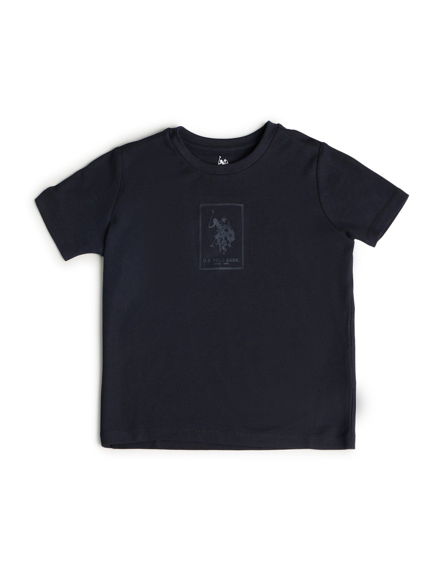 Boys Brand Printed Regular Fit T-Shirt Navy - U.S. POLO ASSN. | Large
