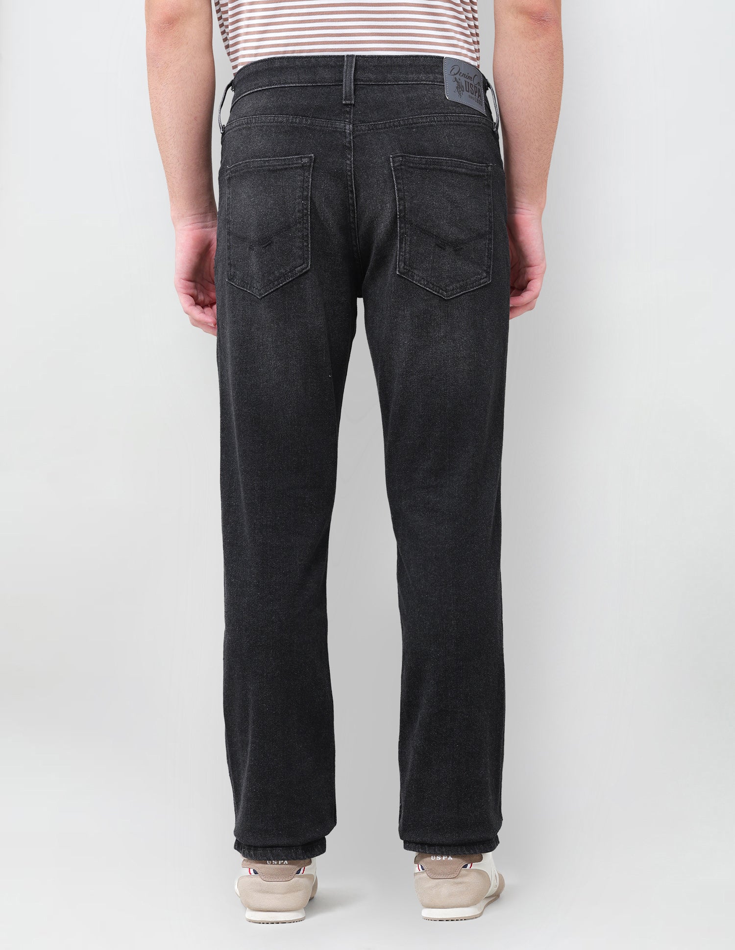 Harold Slim Straight Fit Black Jeans Black - U.S. Polo Assn. India | Large