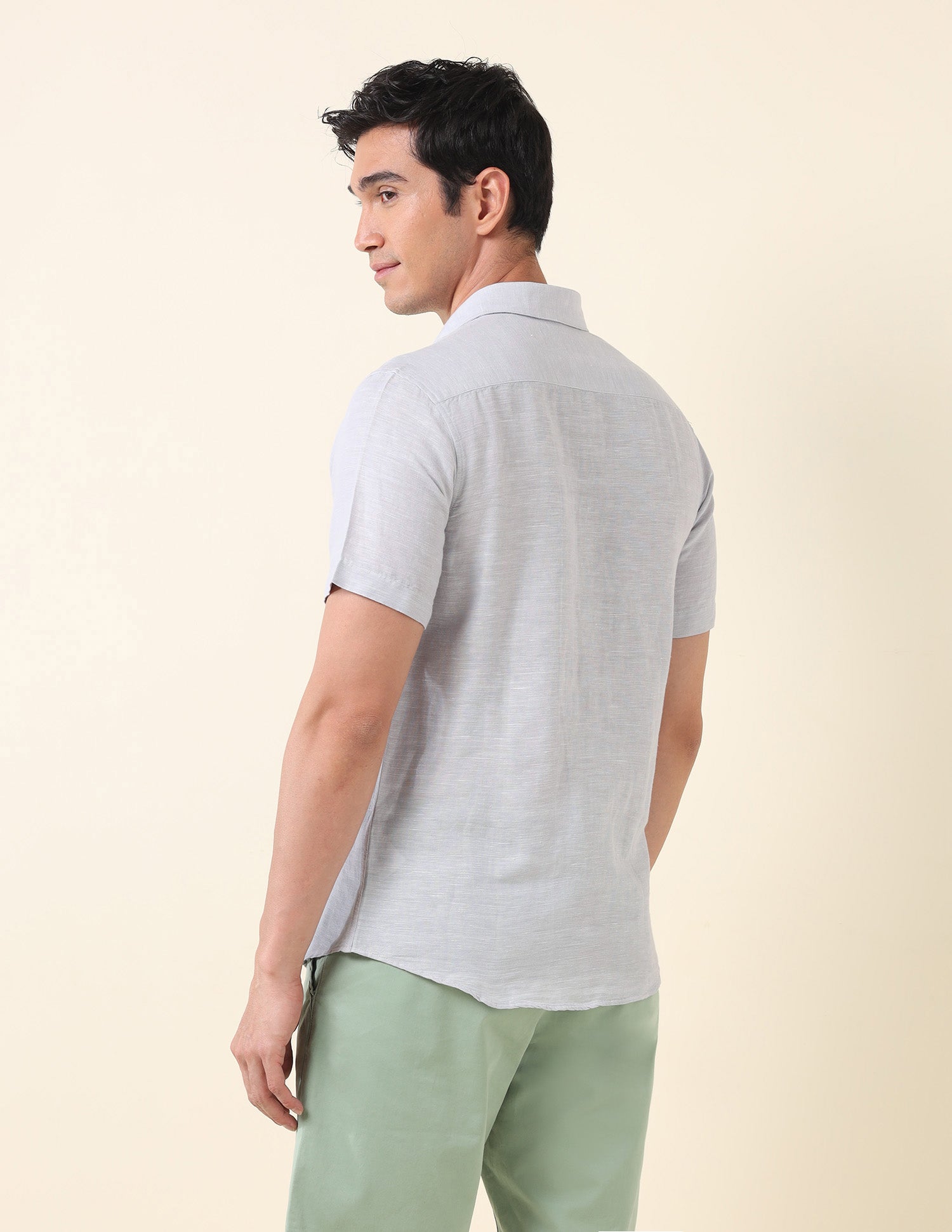 Textured Tailored Fit Shirt Grey - U.S. POLO ASSN. | Large