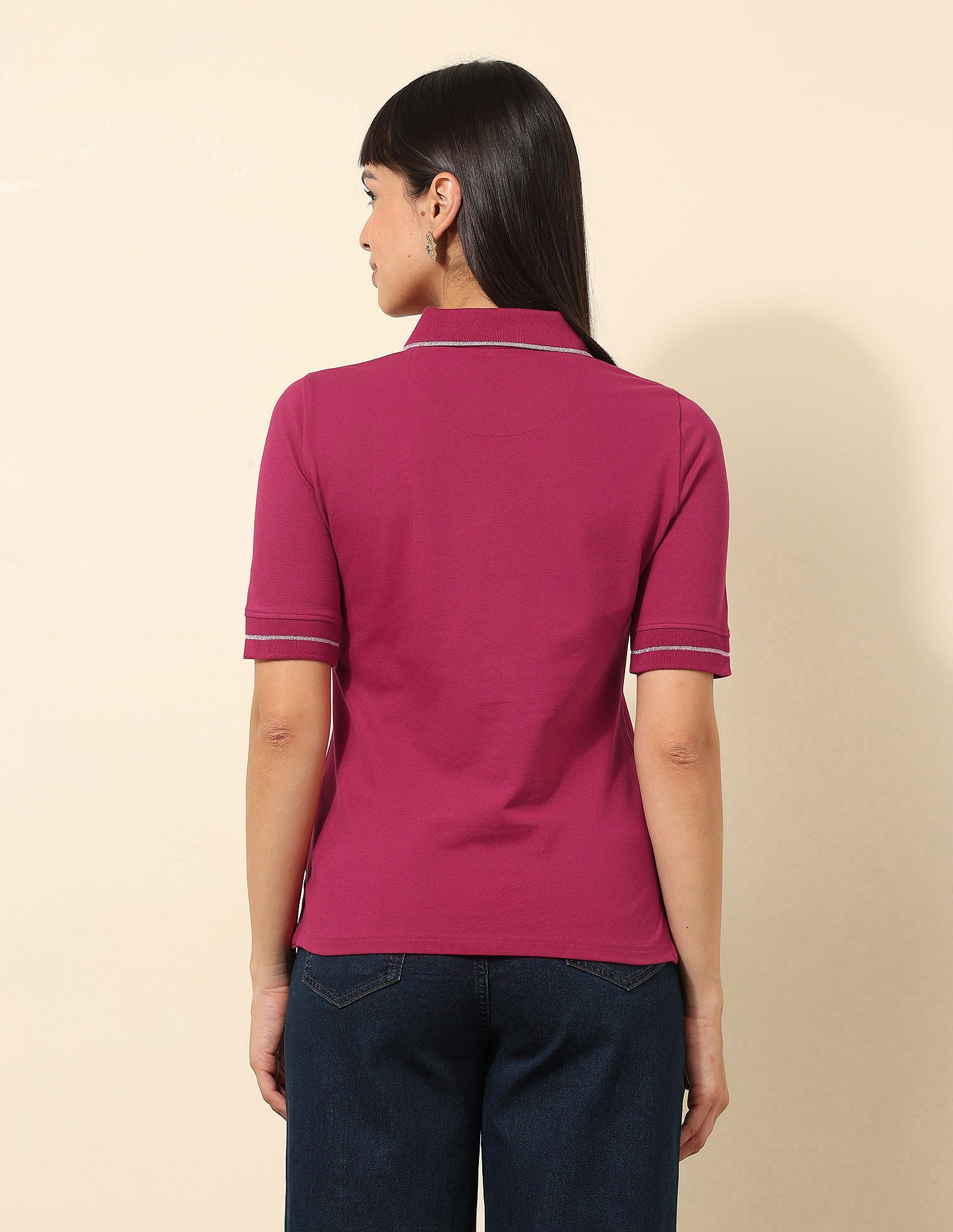Regular Fit Solid Polo Shirt Fuchsia - U.S. POLO ASSN. | Large