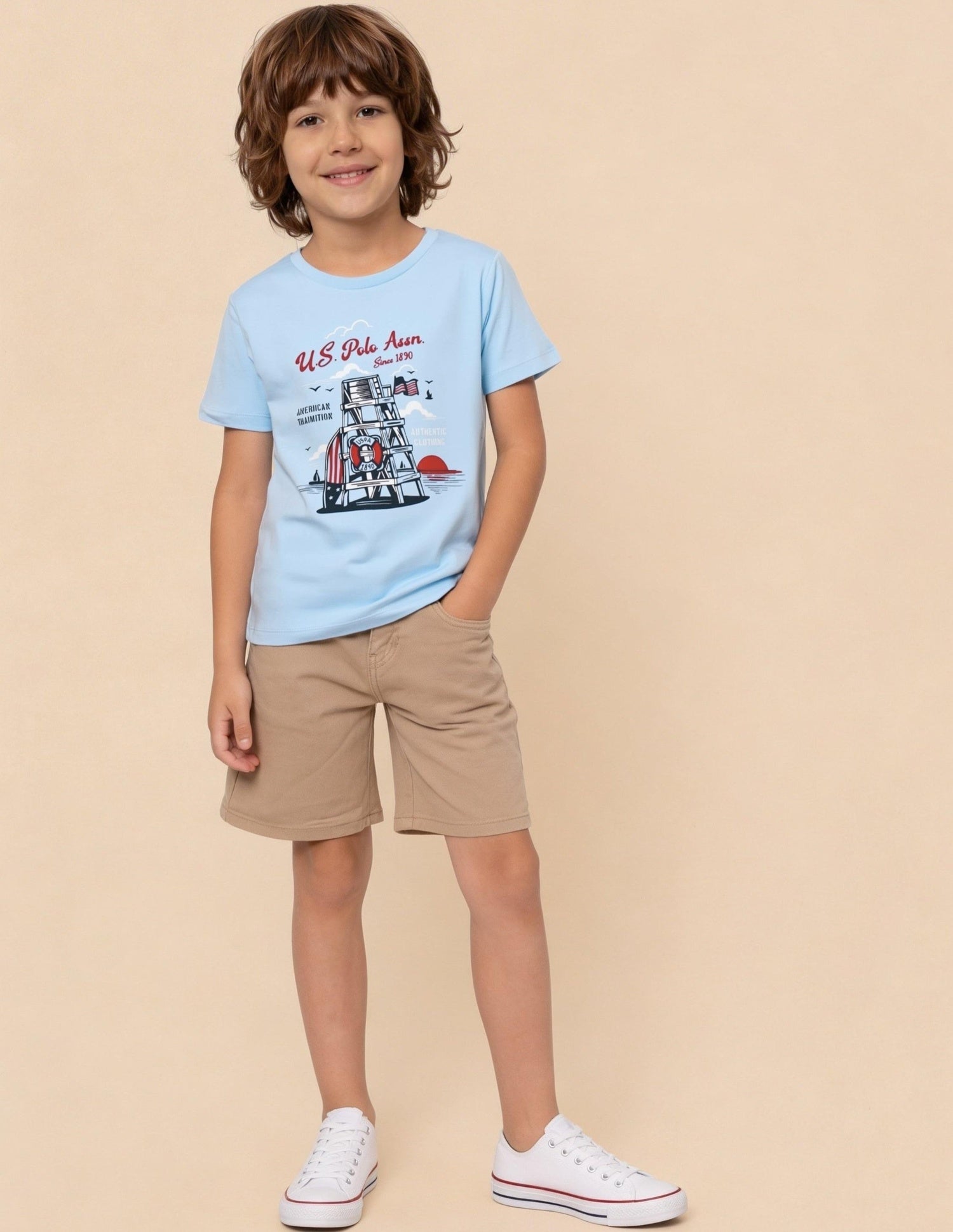 Horizontal Striped And Graphic Brand Printed Regular Fit T-Shirt - Pack Of 2 Assorted - U.S. Polo Assn. India | Large