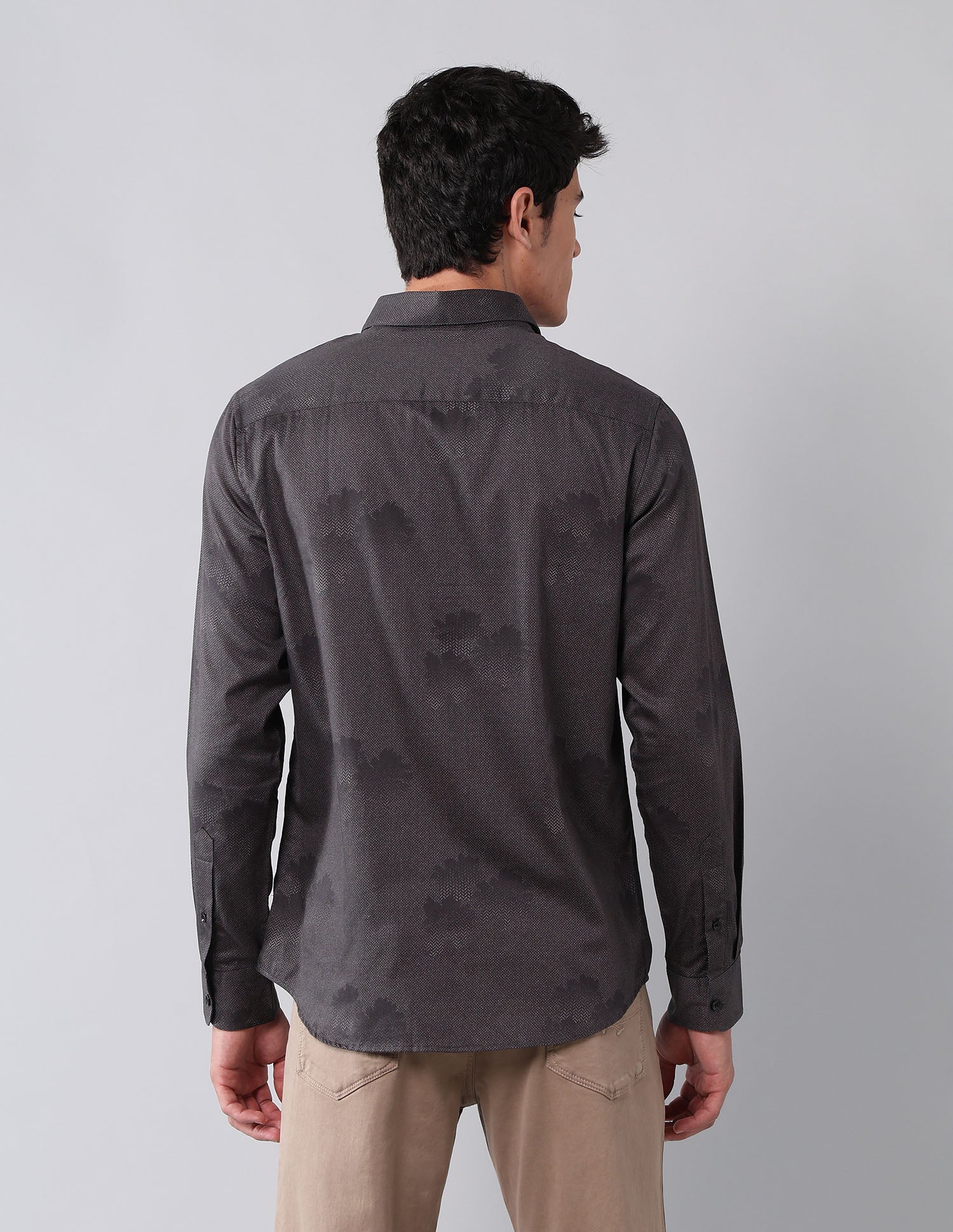 All-Over Printed Pure Cotton Shirt Wine - U.S. Polo Assn. India | Large