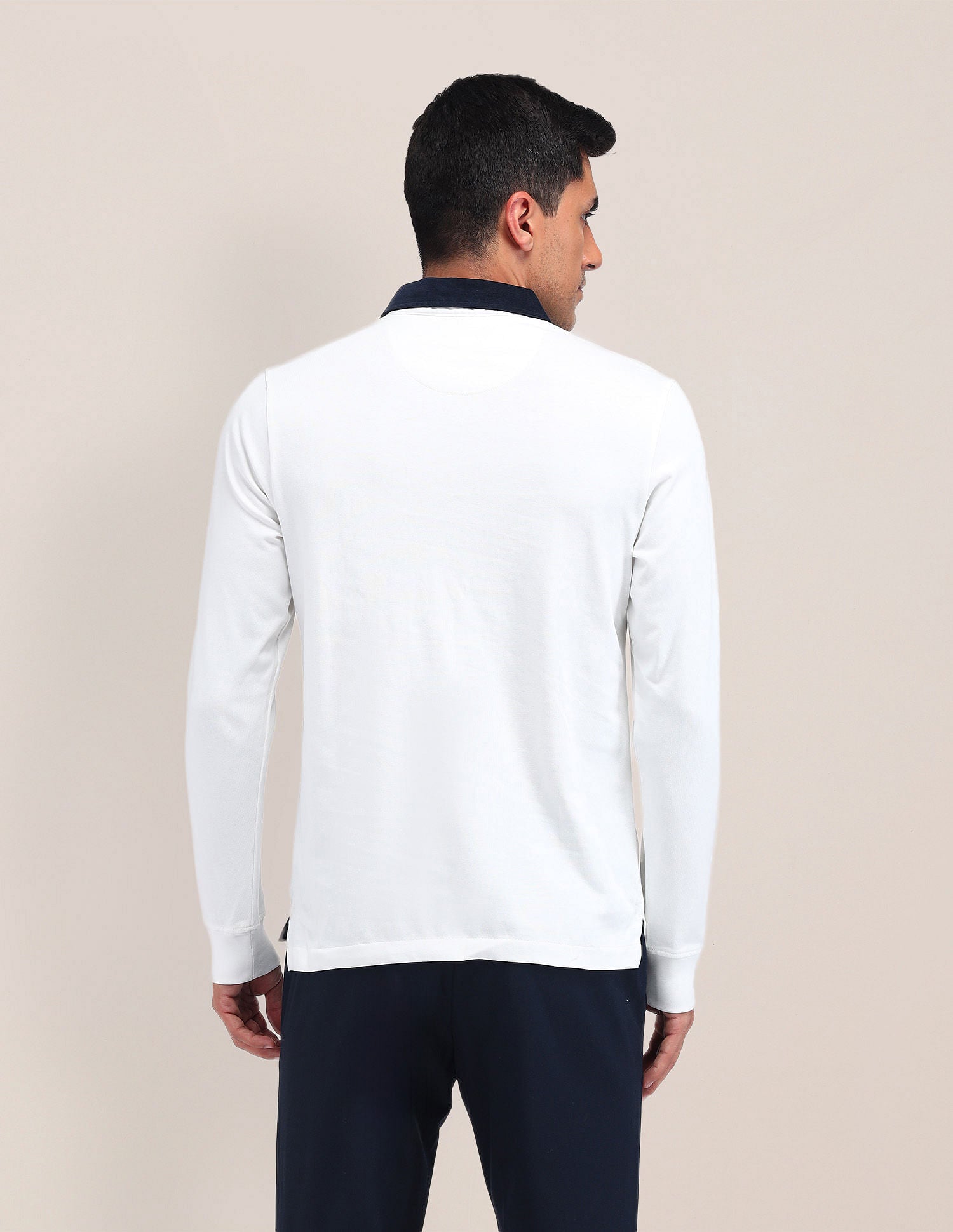 Slim Fit Solid Polo Shirt Off White - U.S. POLO ASSN. | Large